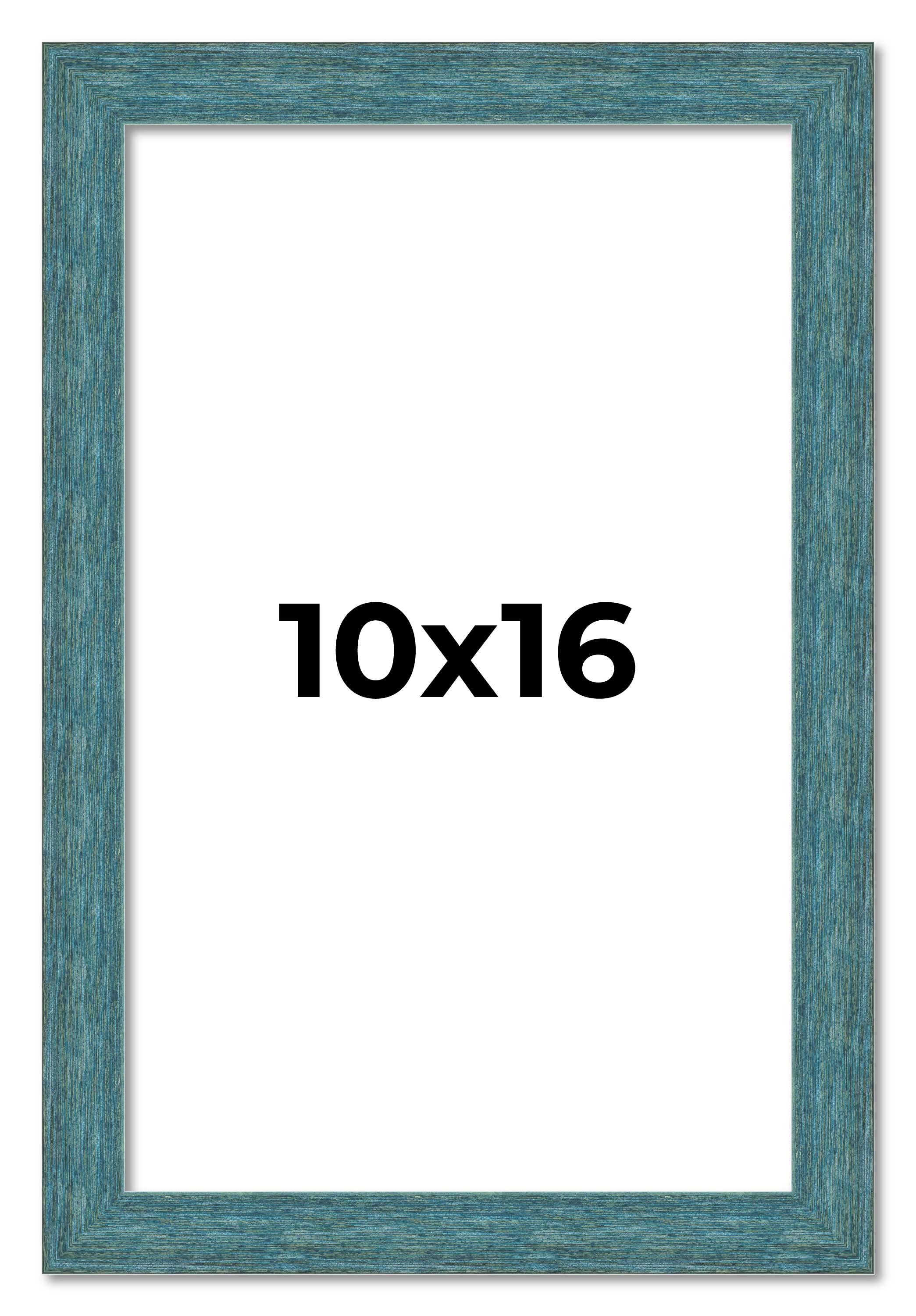 10×16 Frame Blue Rustic Barnwood Solid Wood Picture Frame Width 1.25 Inches | In