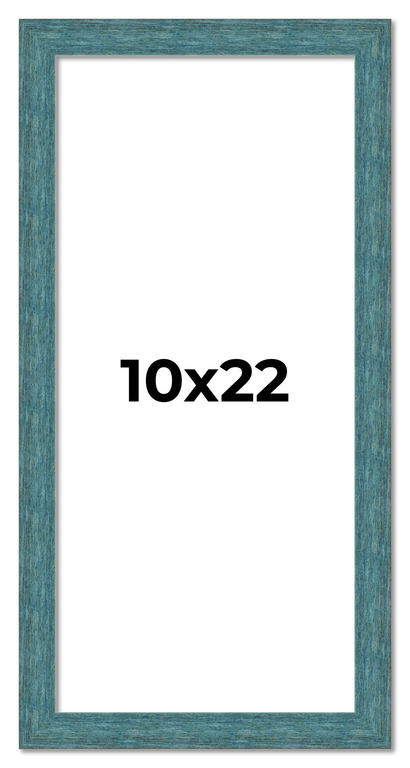 10x22 Frame Blue Rustic Barnwood Solid Wood Picture Frame Width 1.25 Inches | In main product image