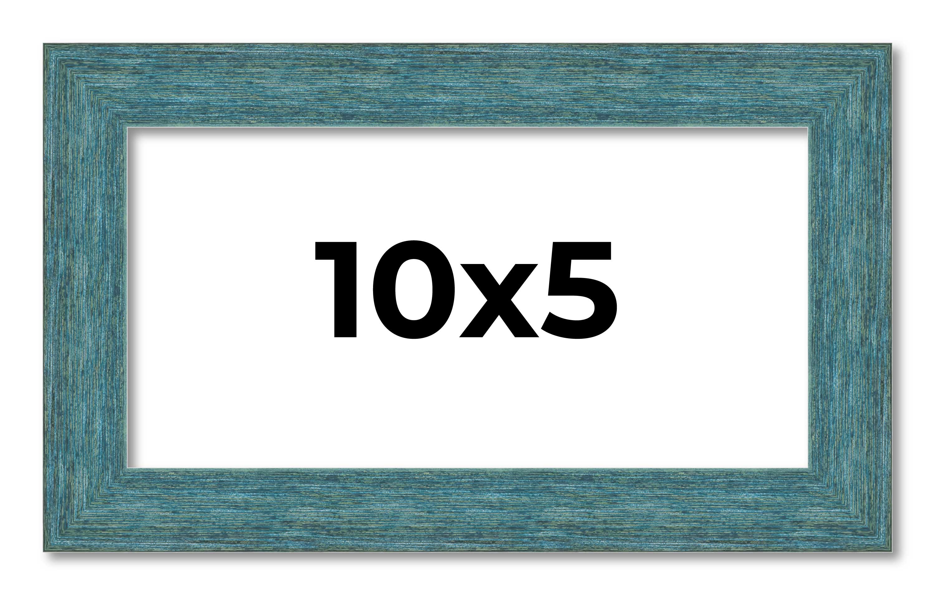 10×5 IN Frame Blue Rustic Barnwood Solid Wood Picture Frame Width 1.25 Inches |