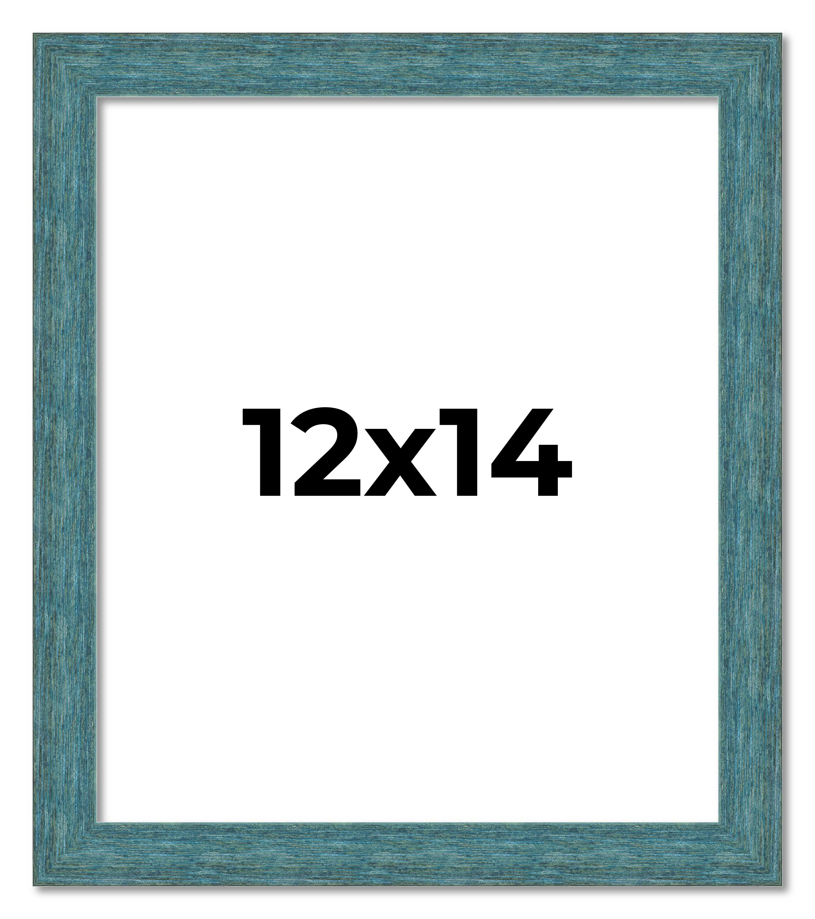 12x14 Frame Blue Rustic Barnwood Solid Wood Picture Frame Width 1.25 Inches | In main product image