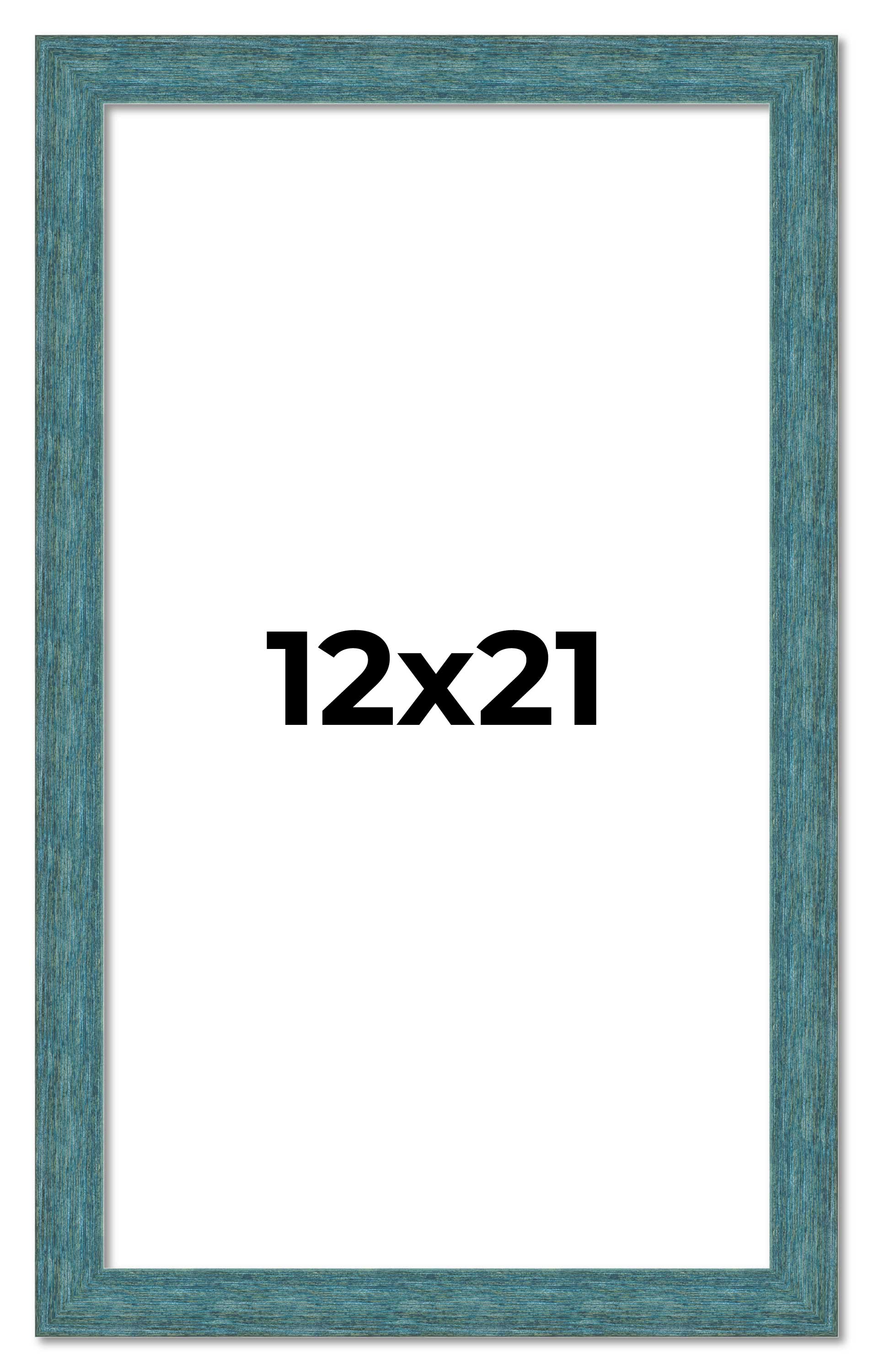 12x21 Frame Blue Rustic Barnwood Solid Wood Picture Frame Width 1.25 Inches | In main product image