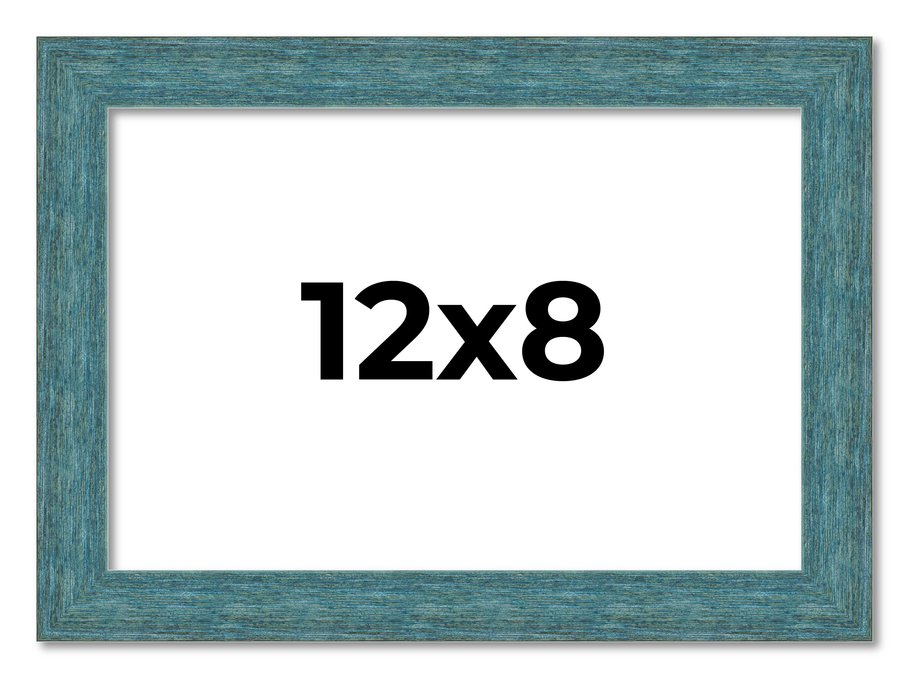 12x8 Frame Blue Rustic Barnwood Solid Wood Picture Frame Width 1.25 Inches | Int main product image