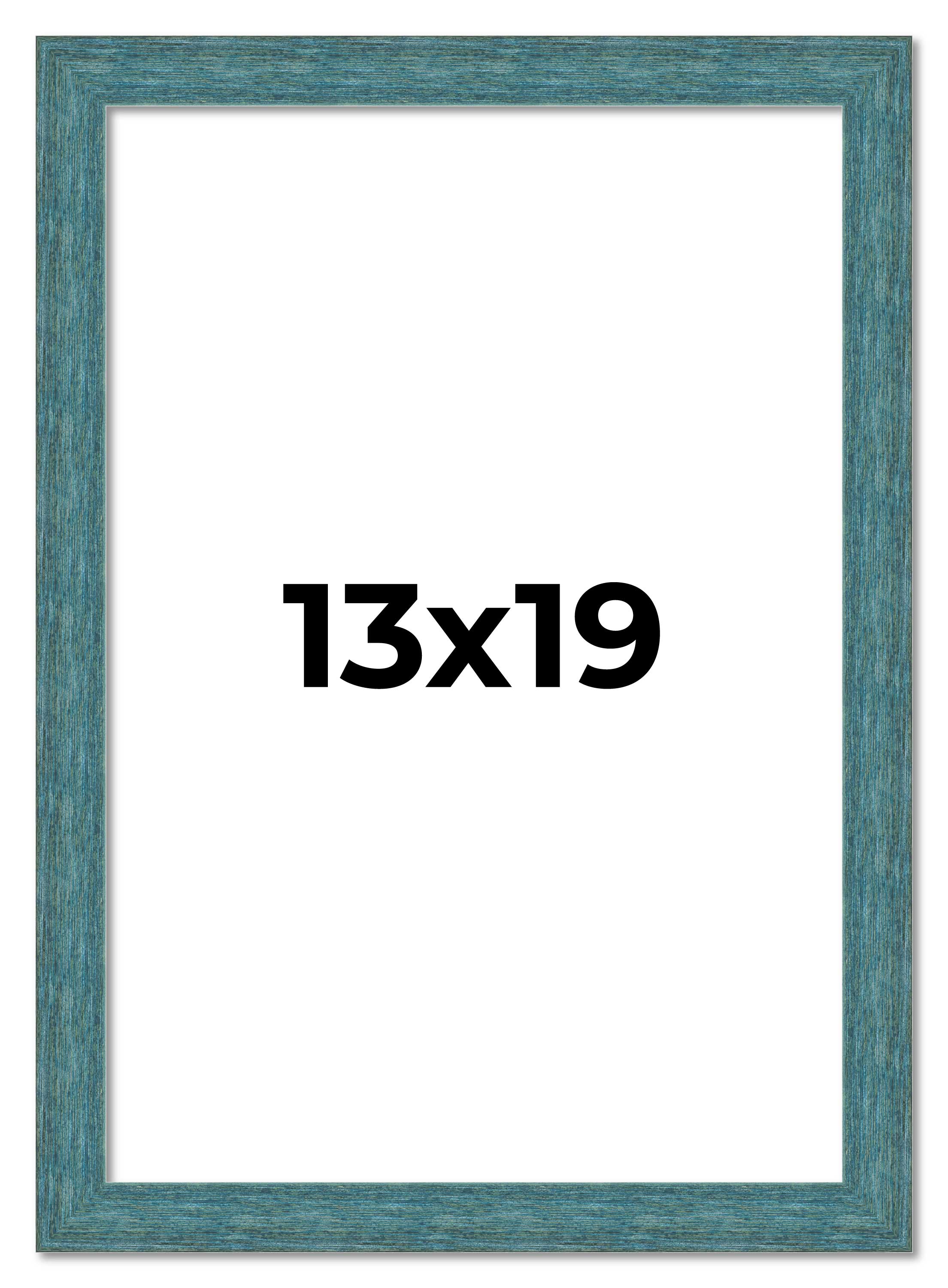 13x19 Frame Blue Rustic Barnwood Solid Wood Picture Frame Width 1.25 Inches | In main product image
