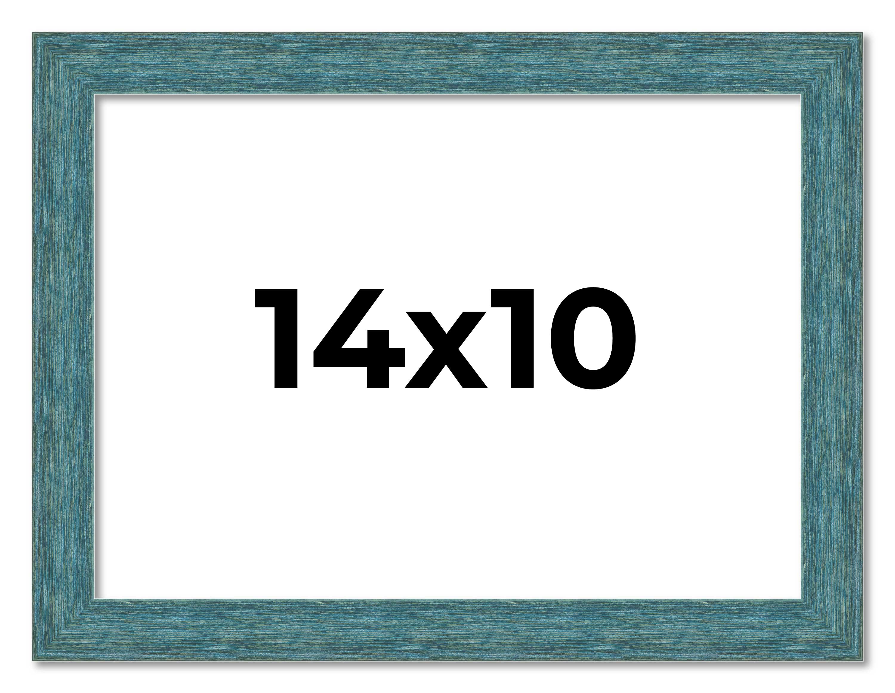 14x10 Frame Blue Rustic Barnwood Solid Wood Picture Frame Width 1.25 Inches | In main product image