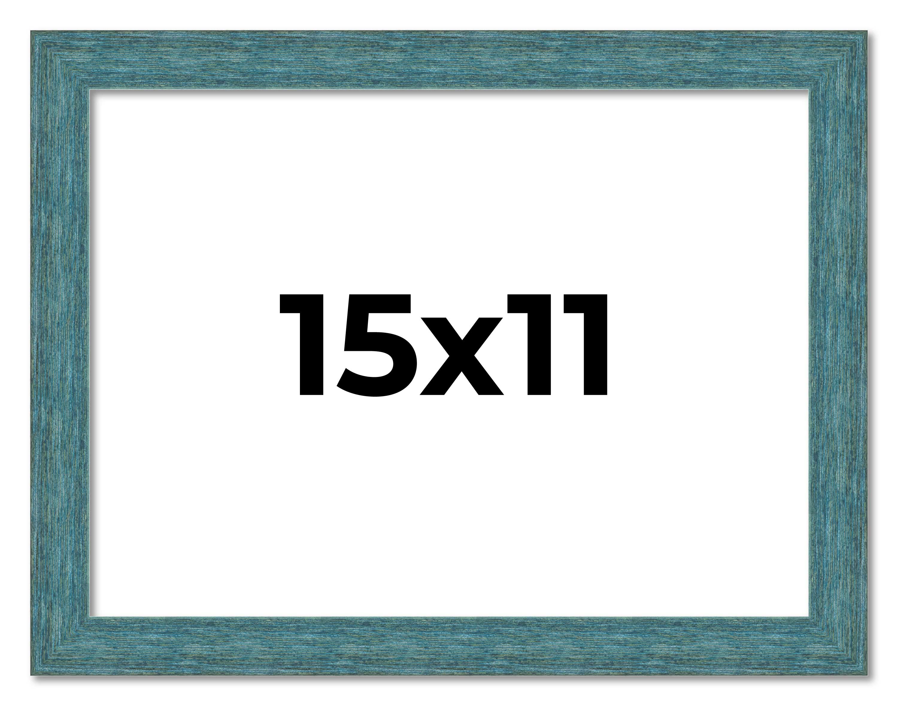 15x11 Frame Blue Rustic Barnwood Solid Wood Picture Frame Width 1.25 Inches | In main product image