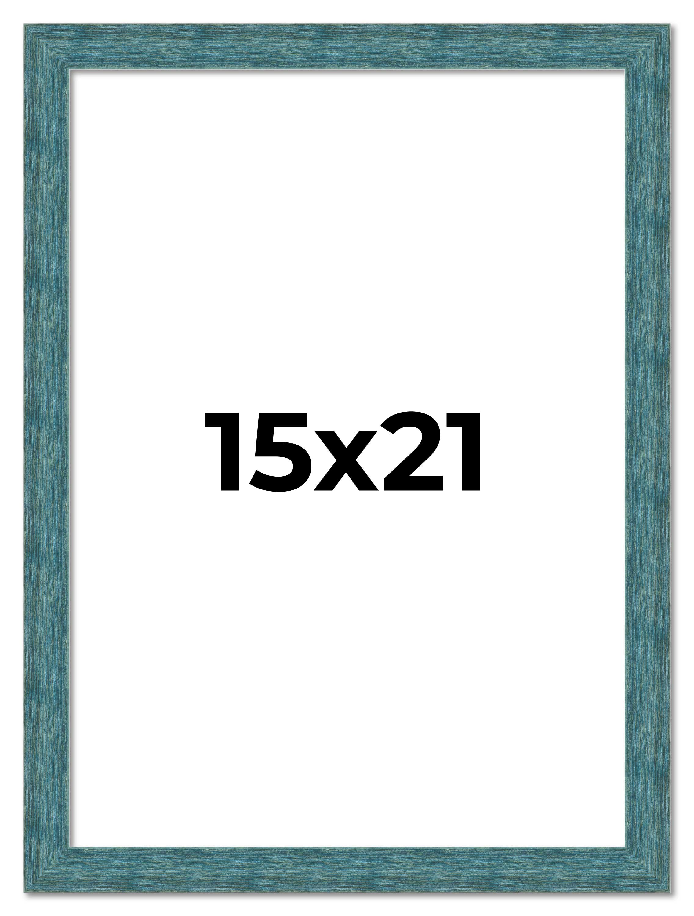 15x21 Frame Blue Rustic Barnwood Solid Wood Picture Frame Width 1.25 Inches | In main product image