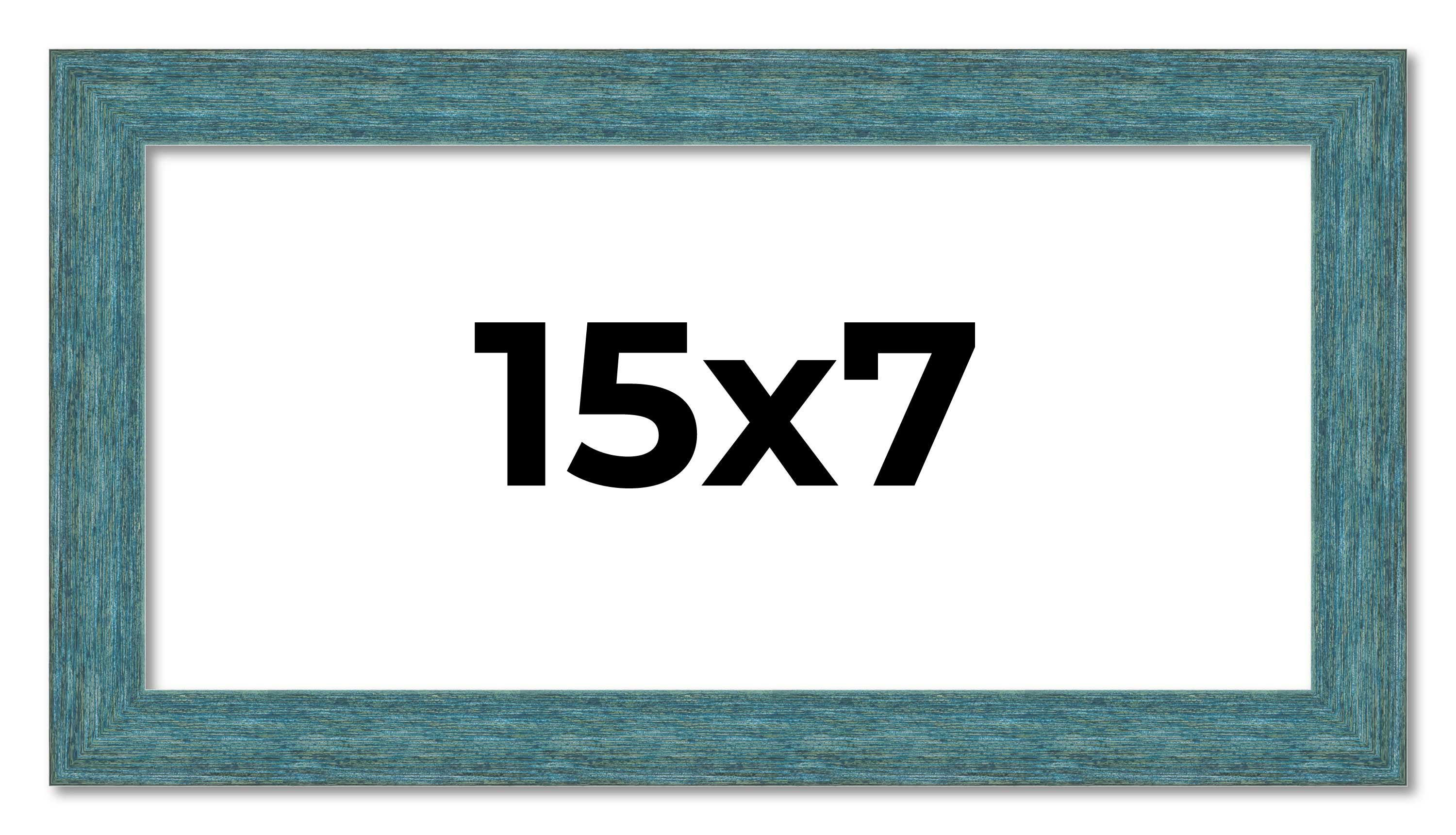 15x7 Frame Blue Rustic Barnwood Solid Wood Picture Frame Width 1.25 Inches | Int main product image