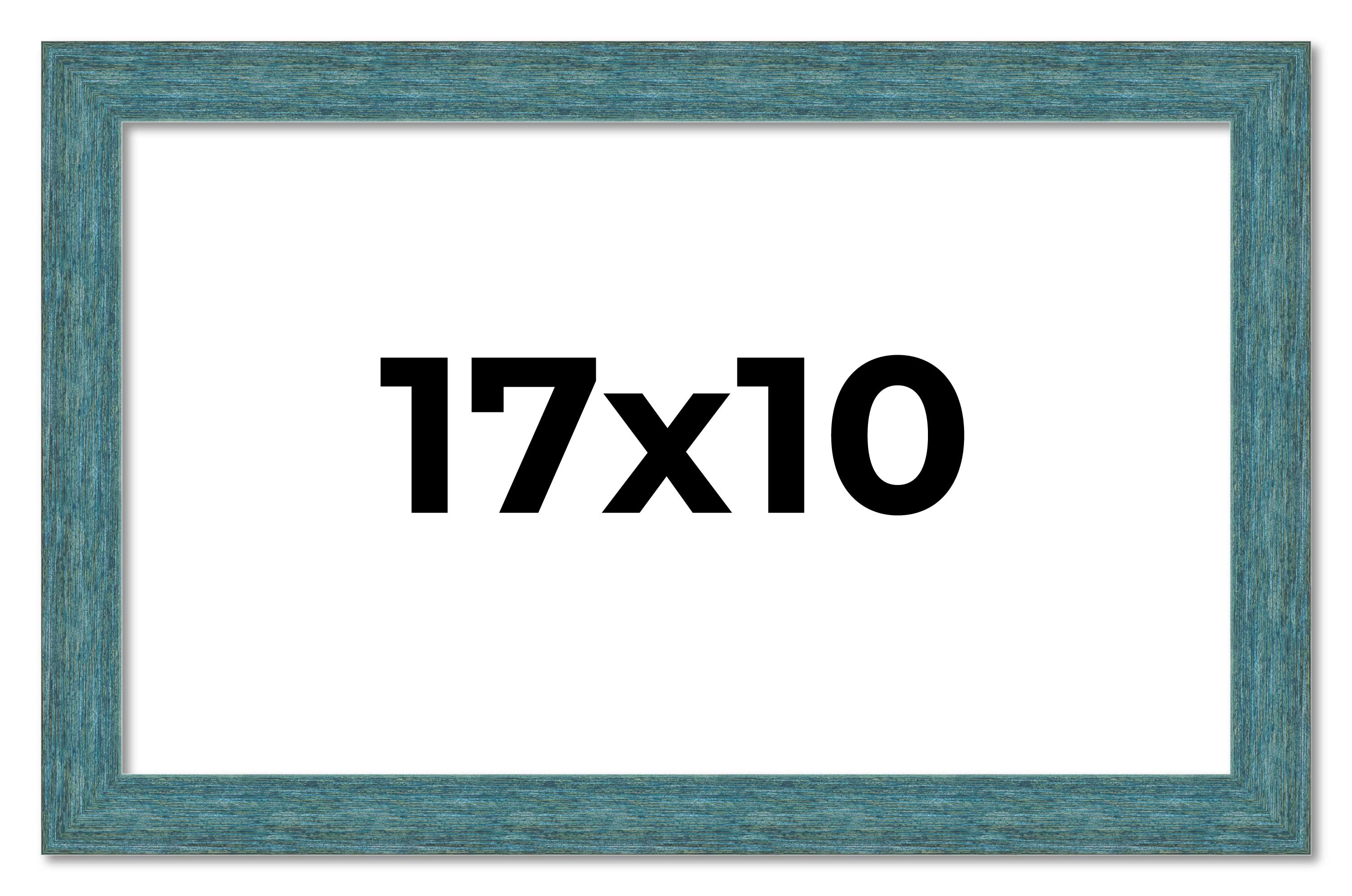 17x10 Frame Blue Rustic Barnwood Solid Wood Picture Frame Width 1.25 Inches | In