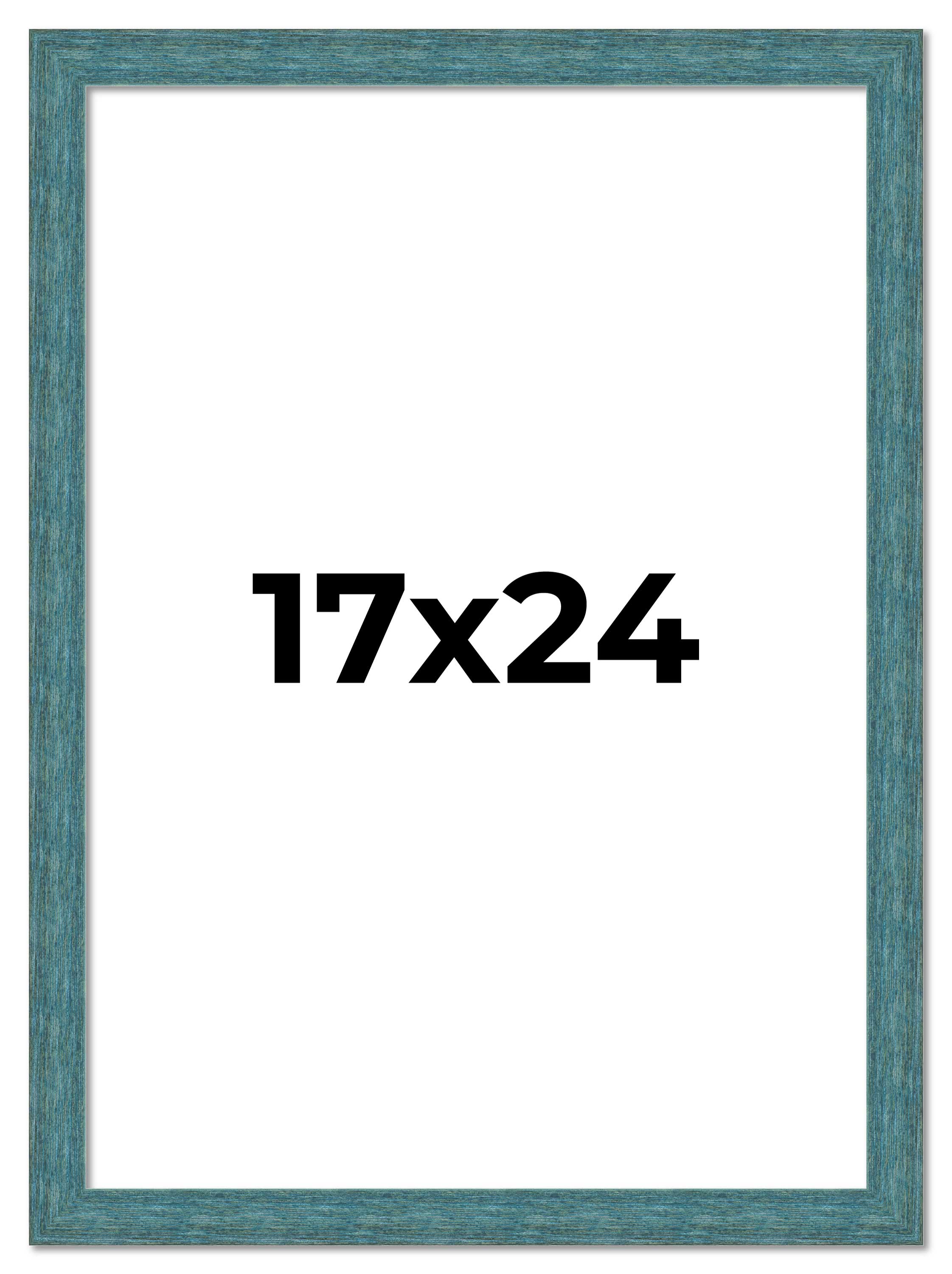 17x24 Frame Blue Rustic Barnwood Solid Wood Picture Frame Width 1.25 Inches | In main product image