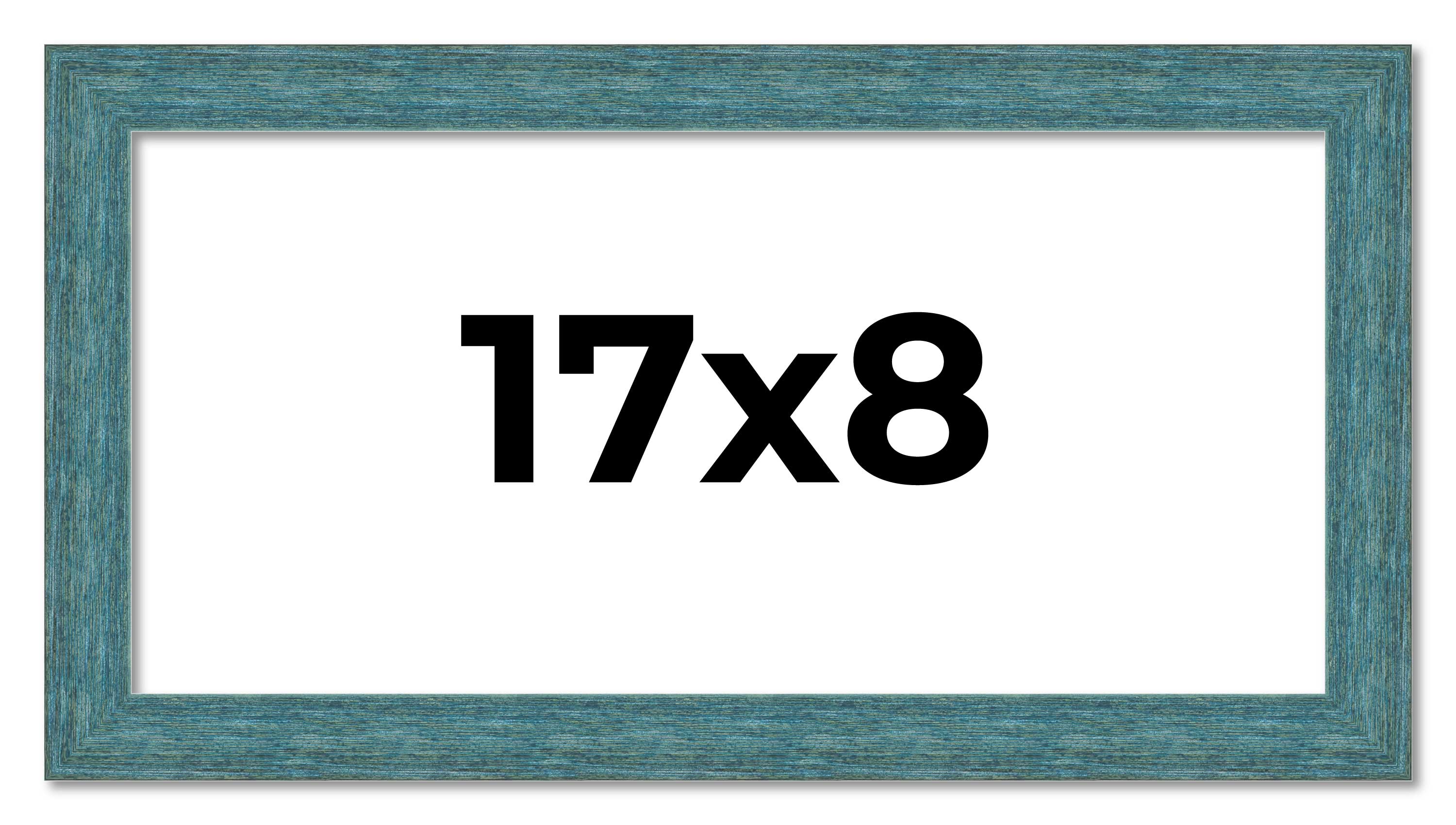 17x8 Frame Blue Rustic Barnwood Solid Wood Picture Frame Width 1.25 Inches | Int main product image