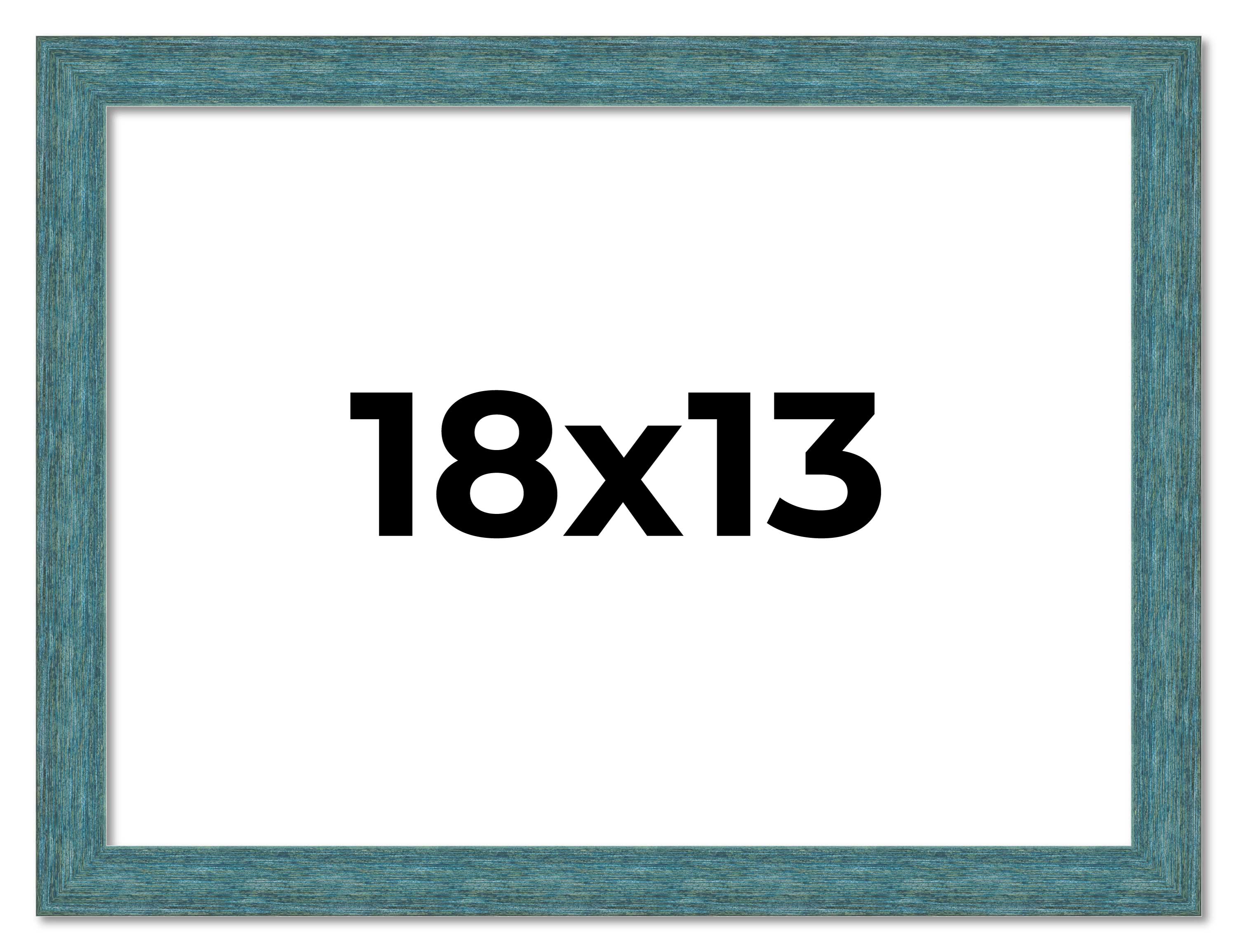 18x13 Frame Blue Rustic Barnwood Solid Wood Picture Frame Width 1.25 Inches | In main product image