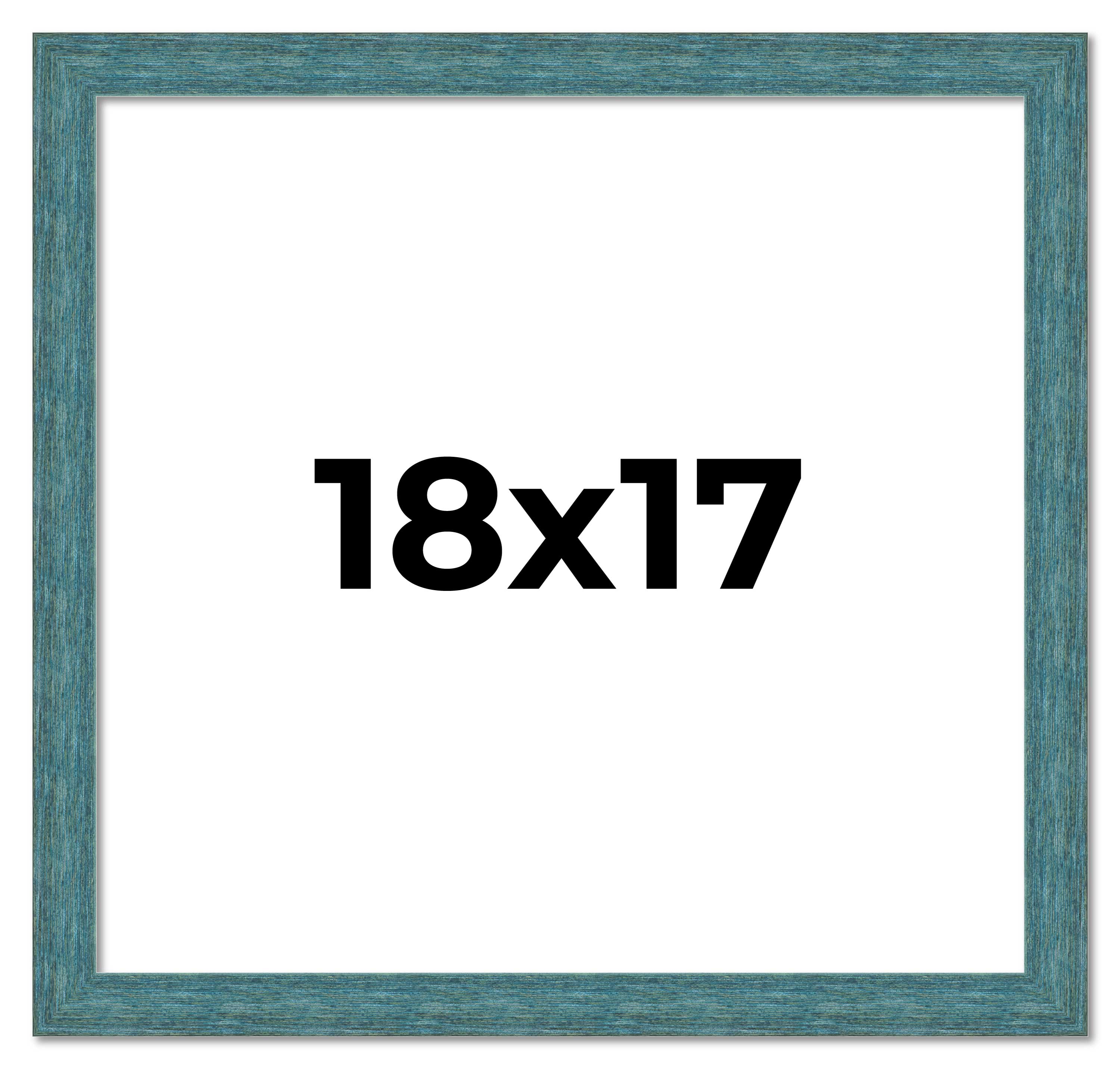 18x17 Frame Blue Rustic Barnwood Solid Wood Picture Frame Width 1.25 Inches | In main product image