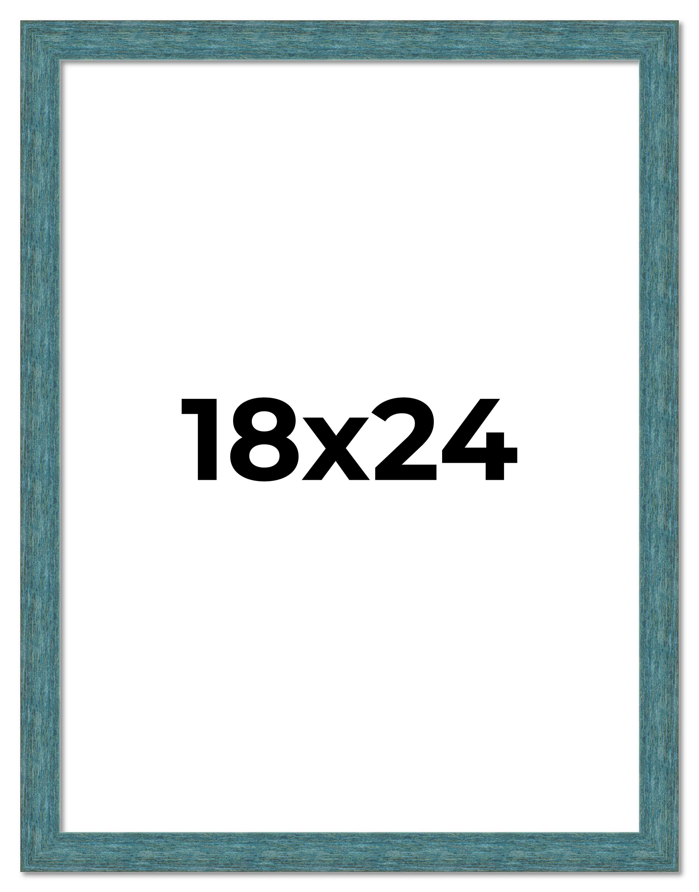 18x24 Frame Blue Rustic Barnwood Solid Wood Picture Frame Width 1.25 Inches | In main product image