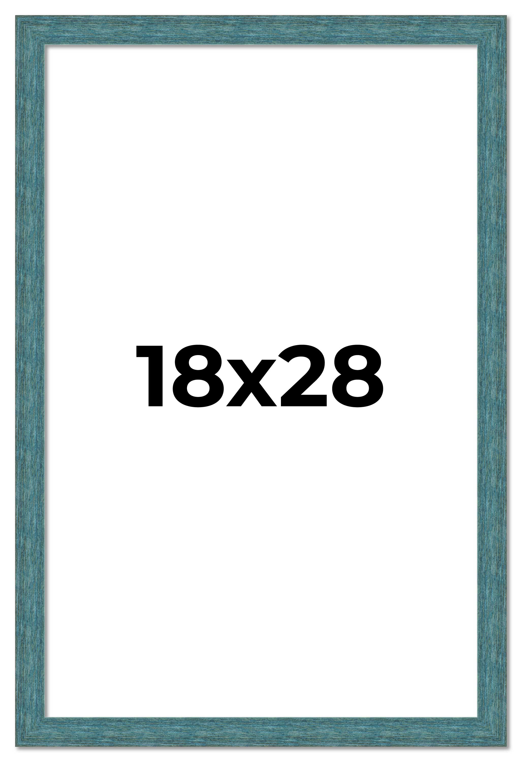 18x28 Frame Blue Rustic Barnwood Solid Wood Picture Frame Width 1.25 Inches | In main product image