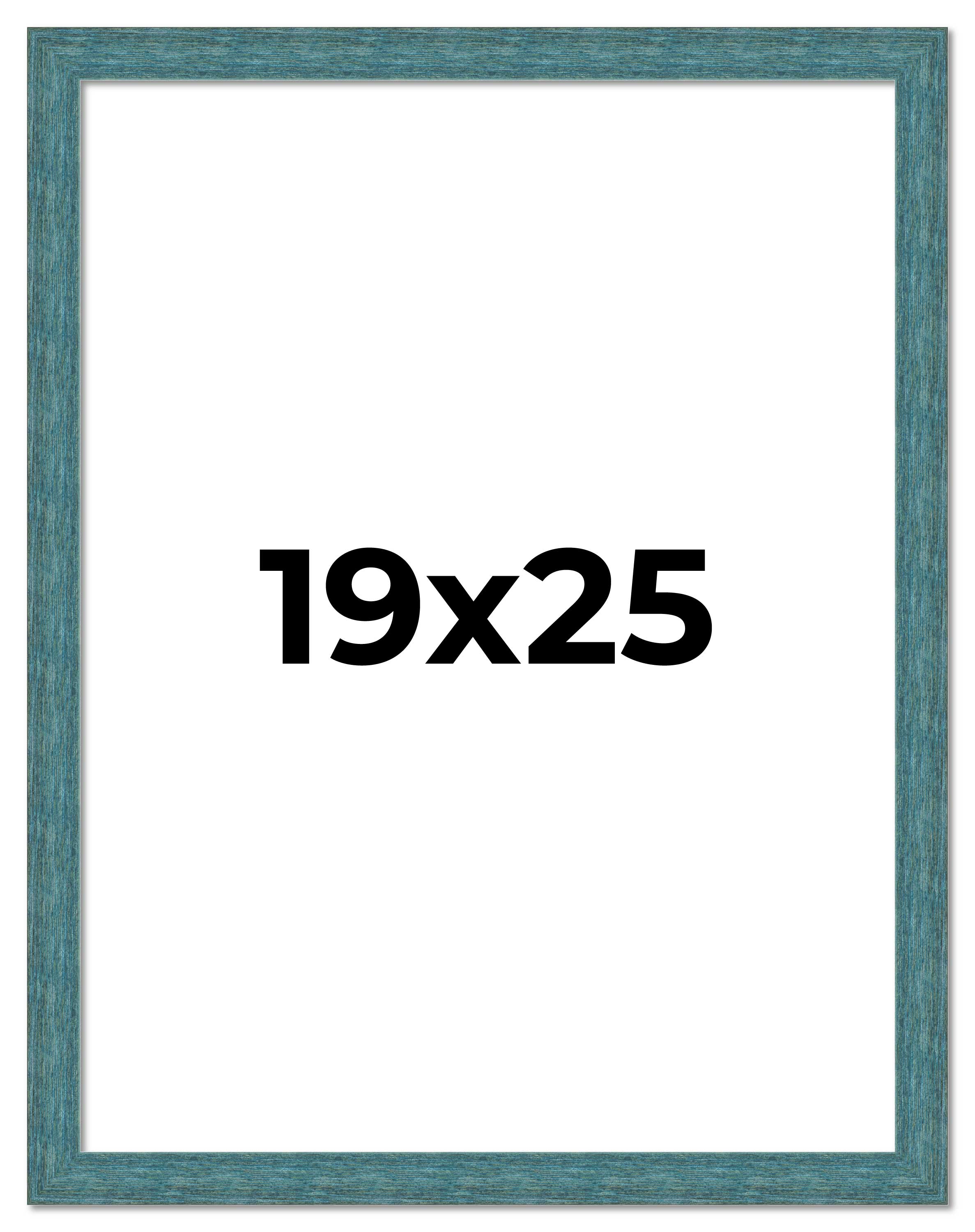 19×25 Frame Blue Rustic Barnwood Solid Wood Picture Frame Width 1.25 Inches | In