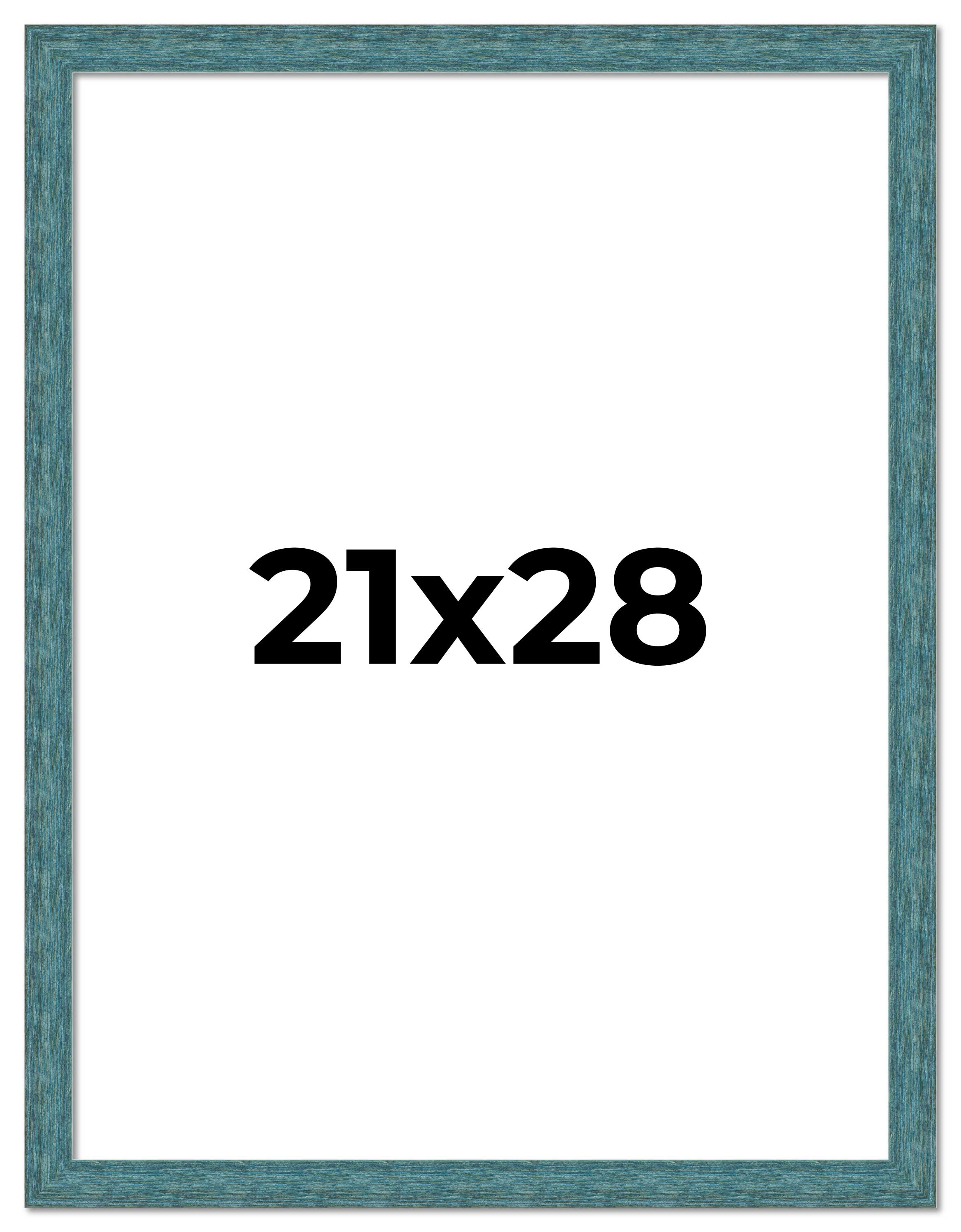 21x28 Frame Blue Rustic Barnwood Solid Wood Picture Frame Width 1.25 Inches | In main product image