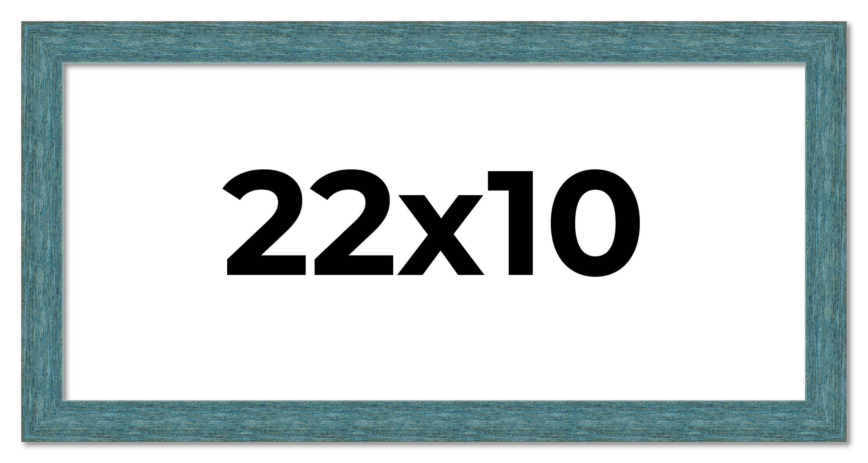 22x10 Frame Blue Rustic Barnwood Solid Wood Picture Frame Width 1.25 Inches | In main product image