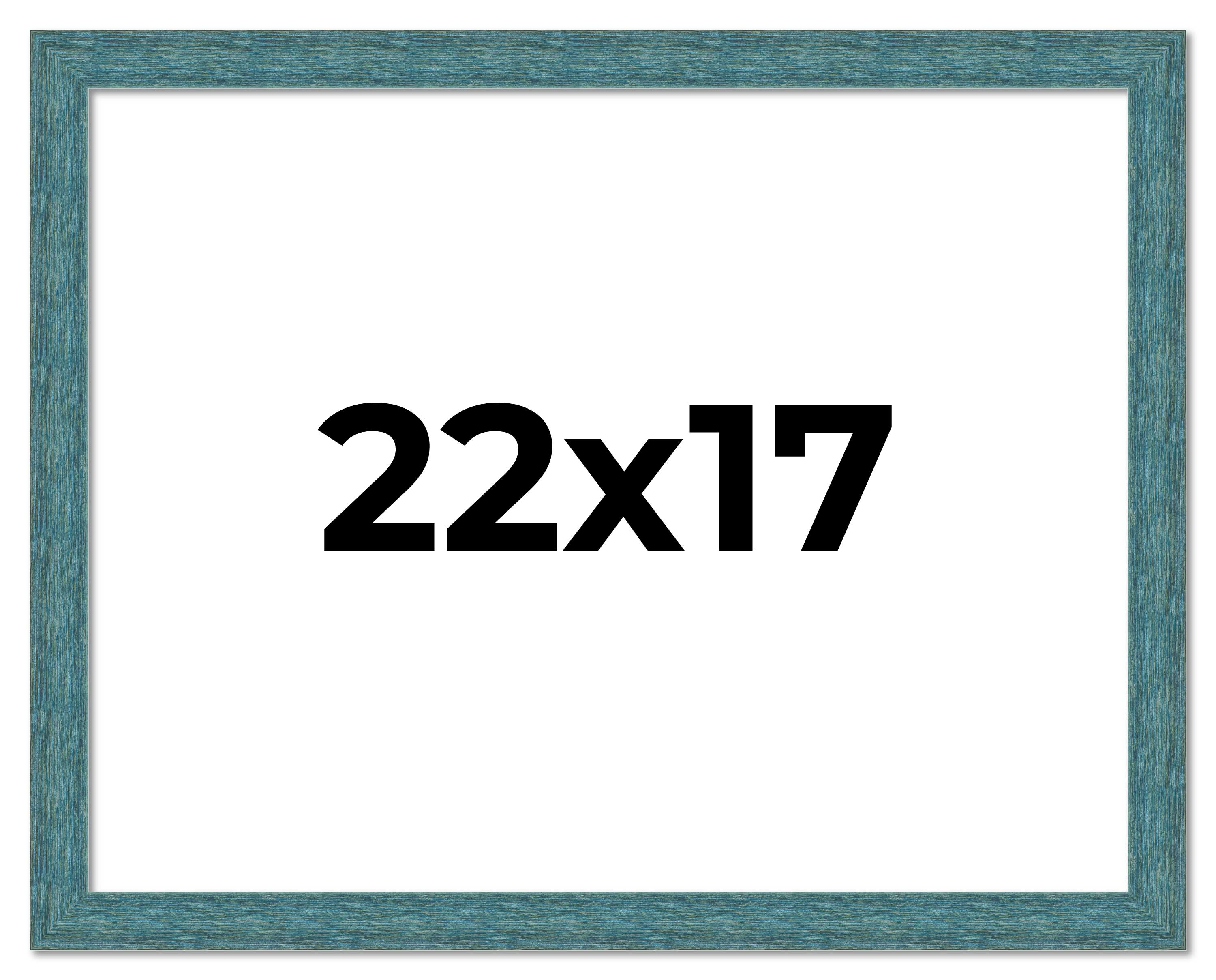22x17 Frame Blue Rustic Barnwood Solid Wood Picture Frame Width 1.25 Inches | In main product image