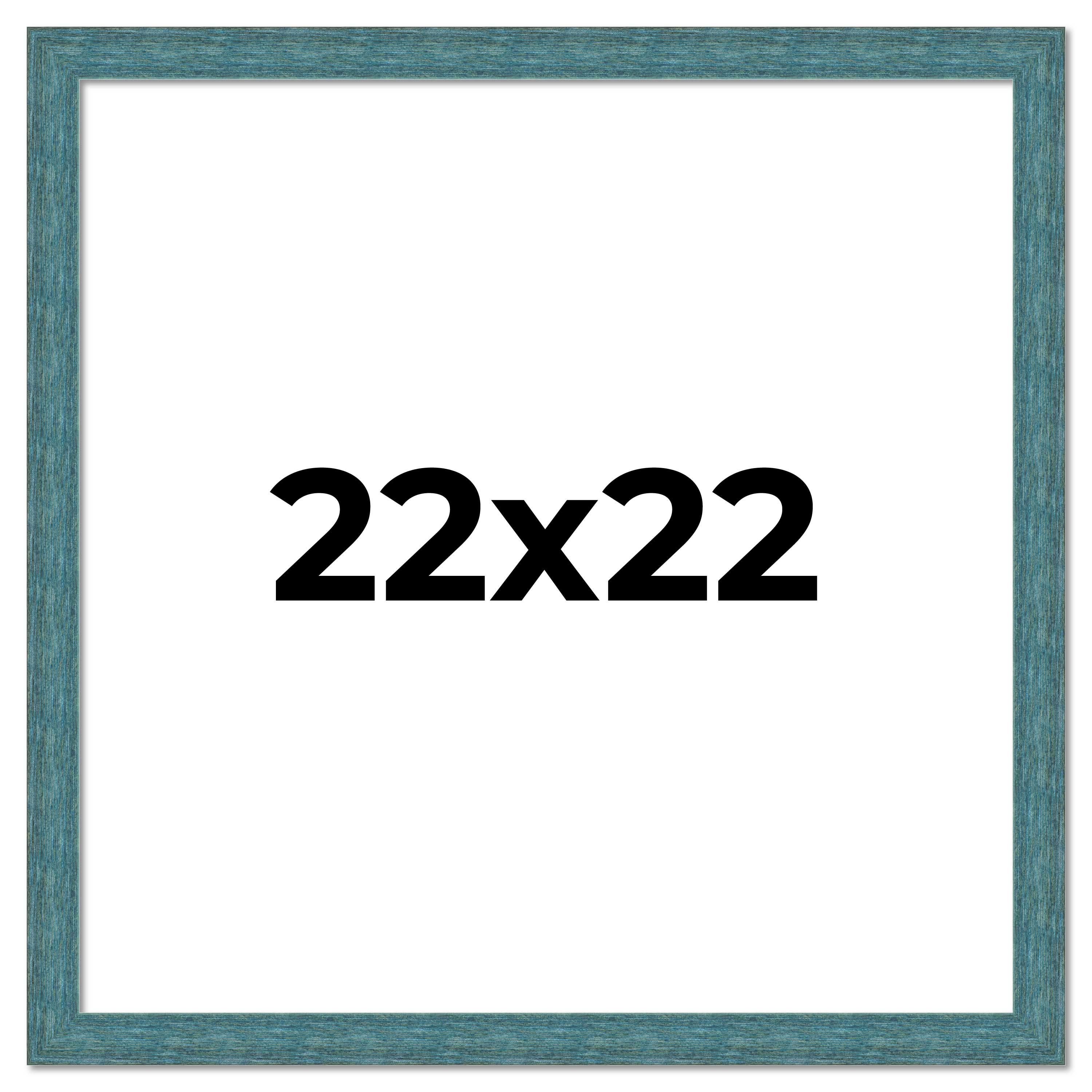 22x22 Frame Blue Rustic Barnwood Solid Wood Picture Frame Width 1.25 Inches | In - Bild 1 von 9