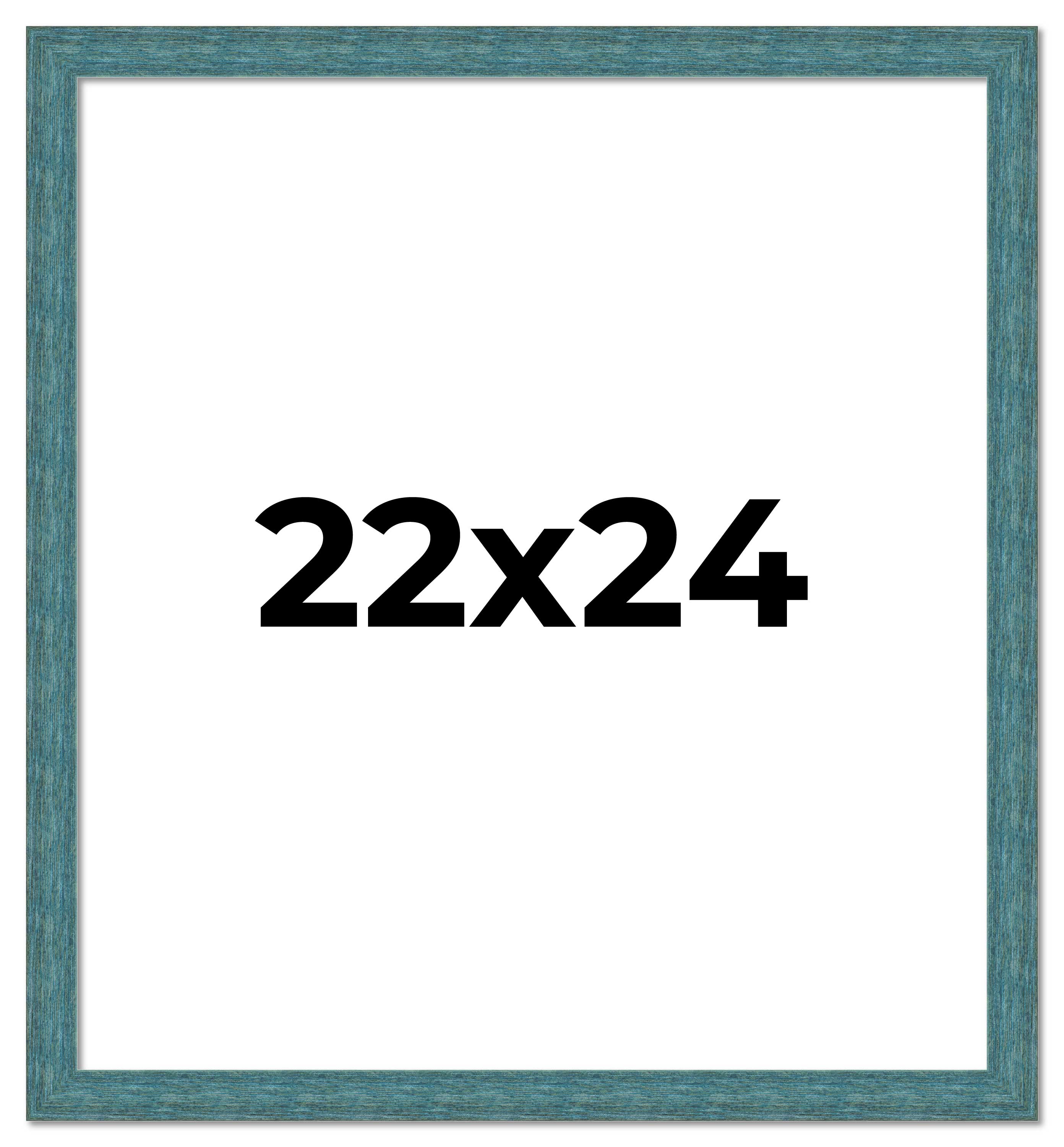 22x24 Frame Blue Rustic Barnwood Solid Wood Picture Frame Width 1.25 Inches | In main product image