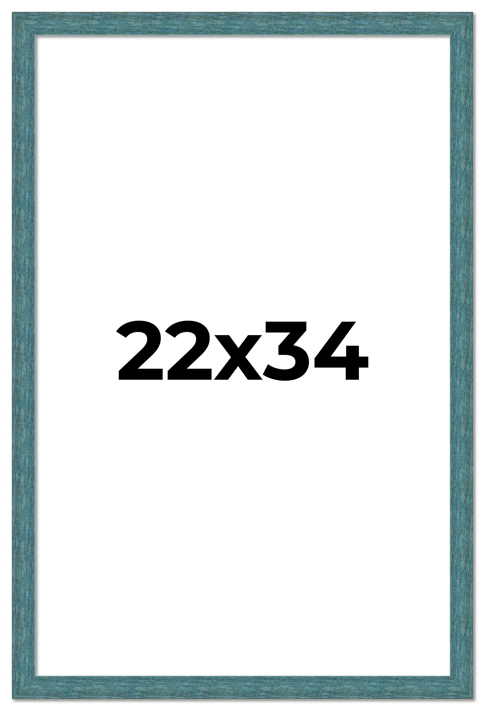 22x34 Frame Blue Rustic Barnwood Solid Wood Picture Frame Width 1.25 Inches | In main product image