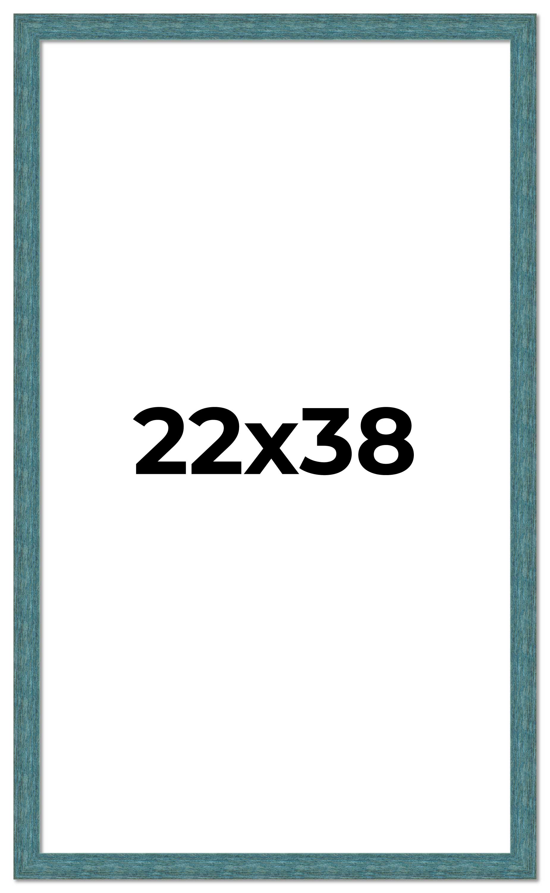 22x38 Frame Blue Rustic Barnwood Solid Wood Picture Frame Width 1.25 Inches | In main product image