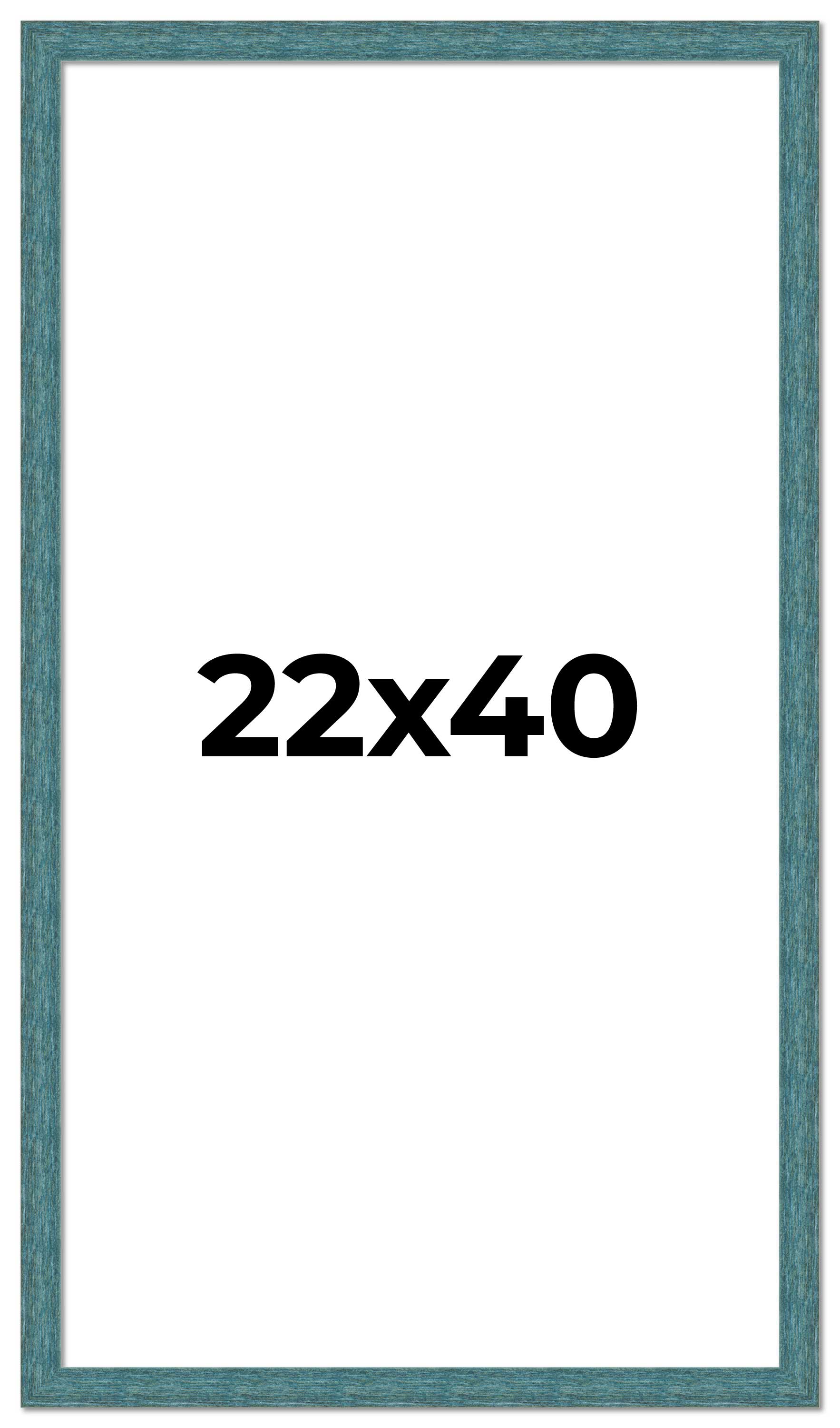 22x40 Frame Blue Rustic Barnwood Solid Wood Picture Frame Width 1.25 Inches | In main product image