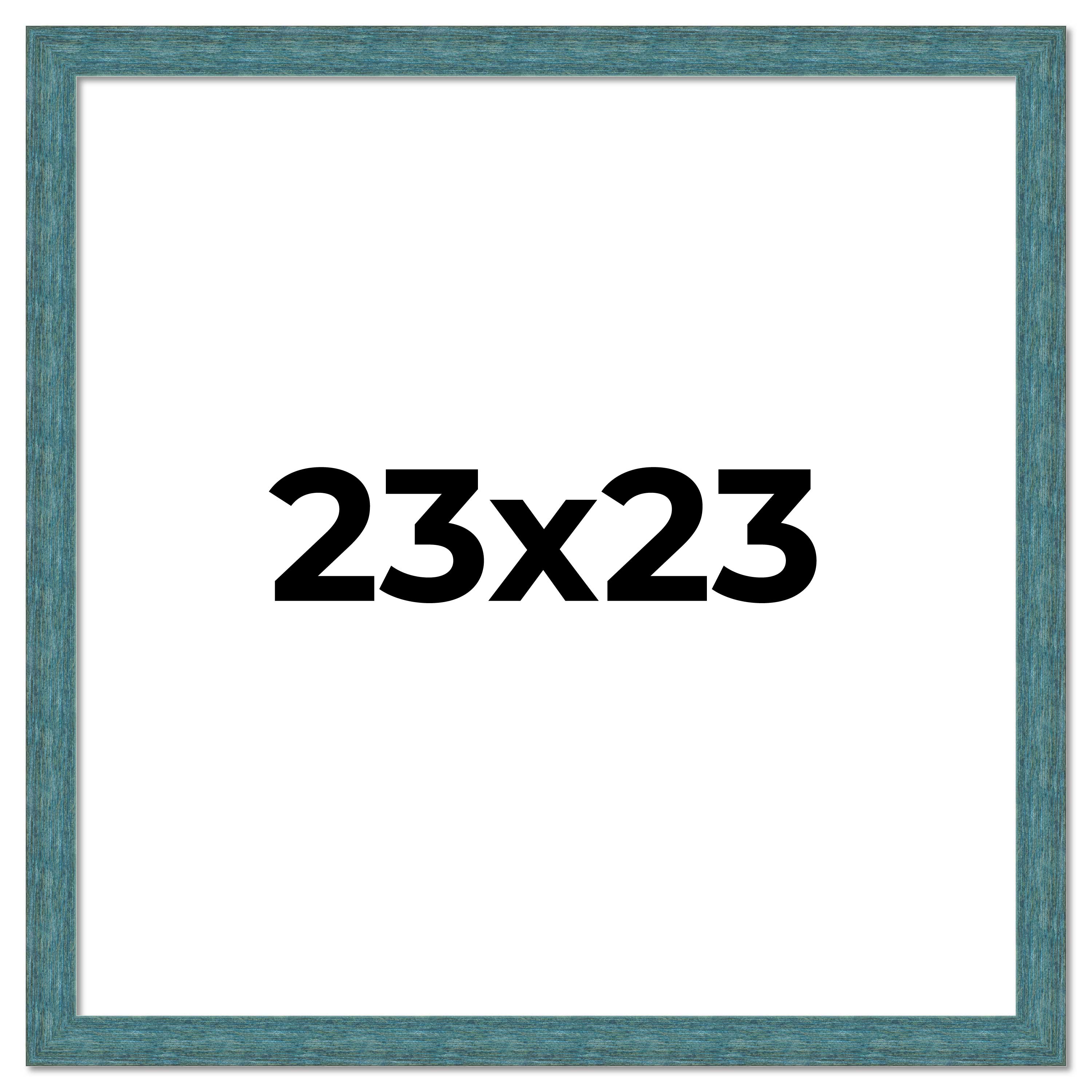 23x23 Frame Blue Rustic Barnwood Solid Wood Picture Frame Width 1.25 Inches | In main product image
