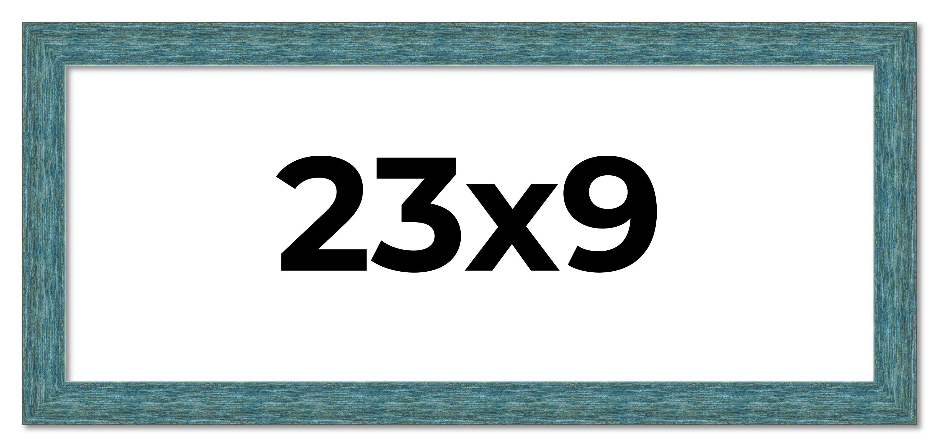 23x9 Frame Blue Rustic Barnwood Solid Wood Picture Frame Width 1.25 Inches | Int main product image