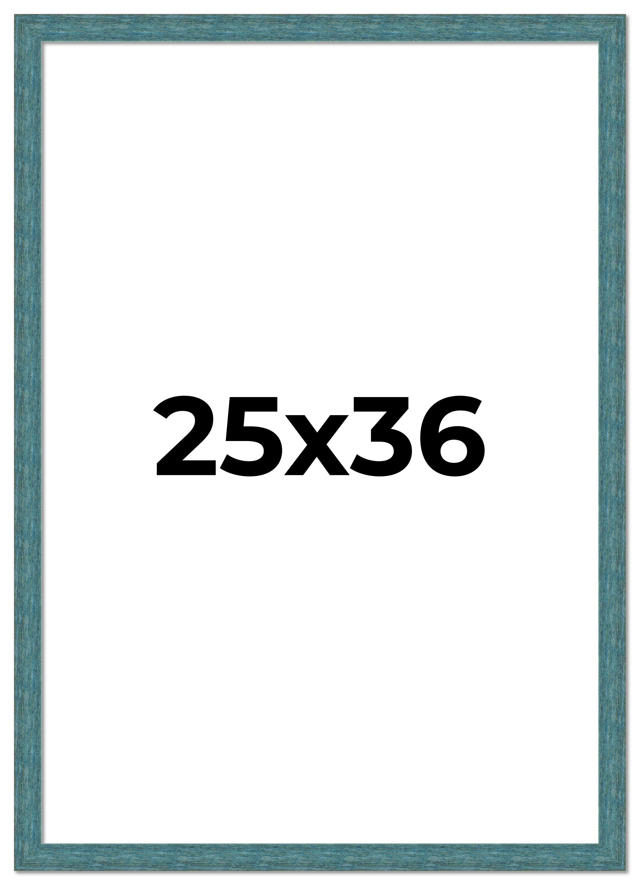 25x36 Frame Blue Rustic Barnwood Solid Wood Picture Frame Width 1.25 Inches | In main product image