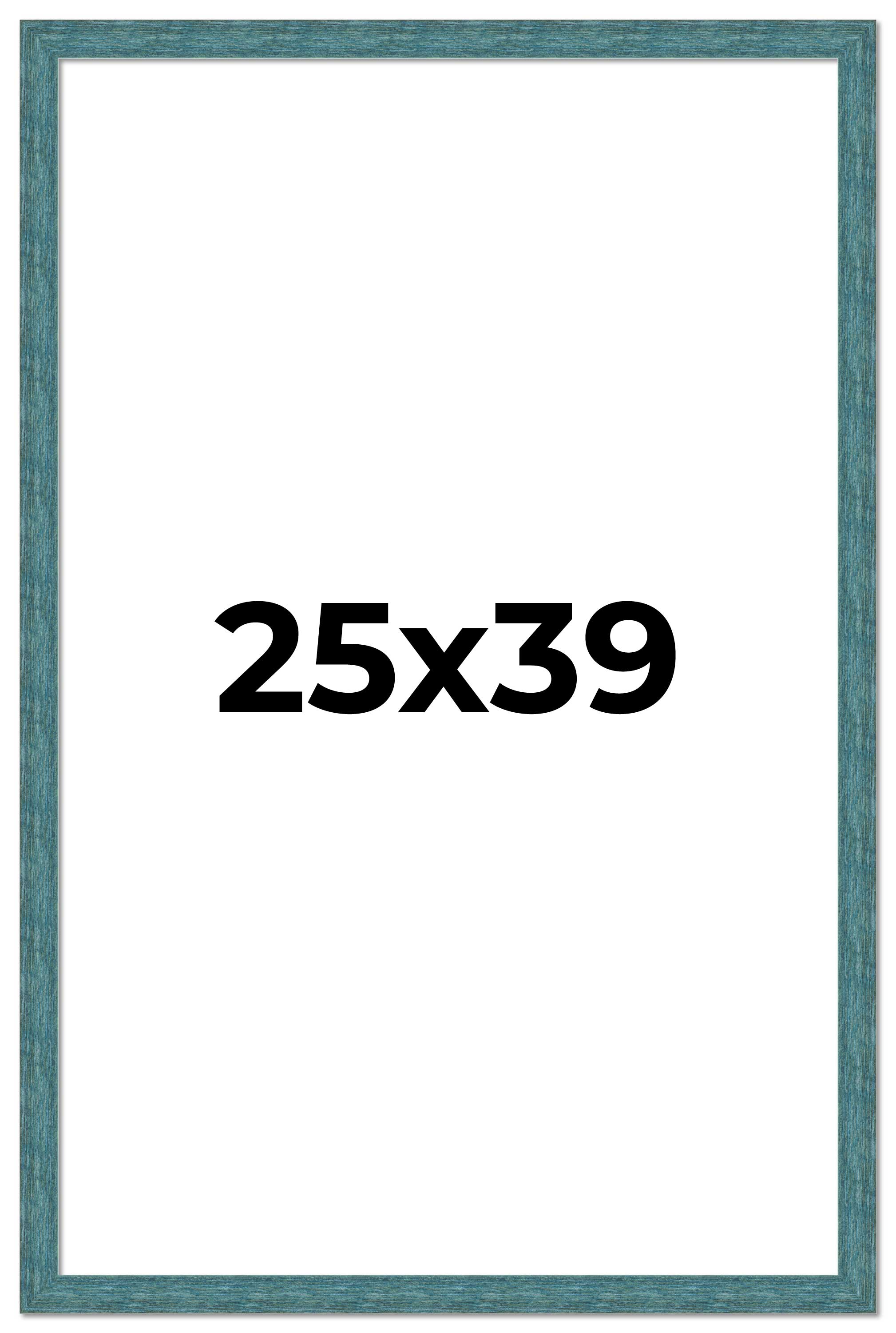 25x39 Frame Blue Rustic Barnwood Solid Wood Picture Frame Width 1.25 Inches | In main product image