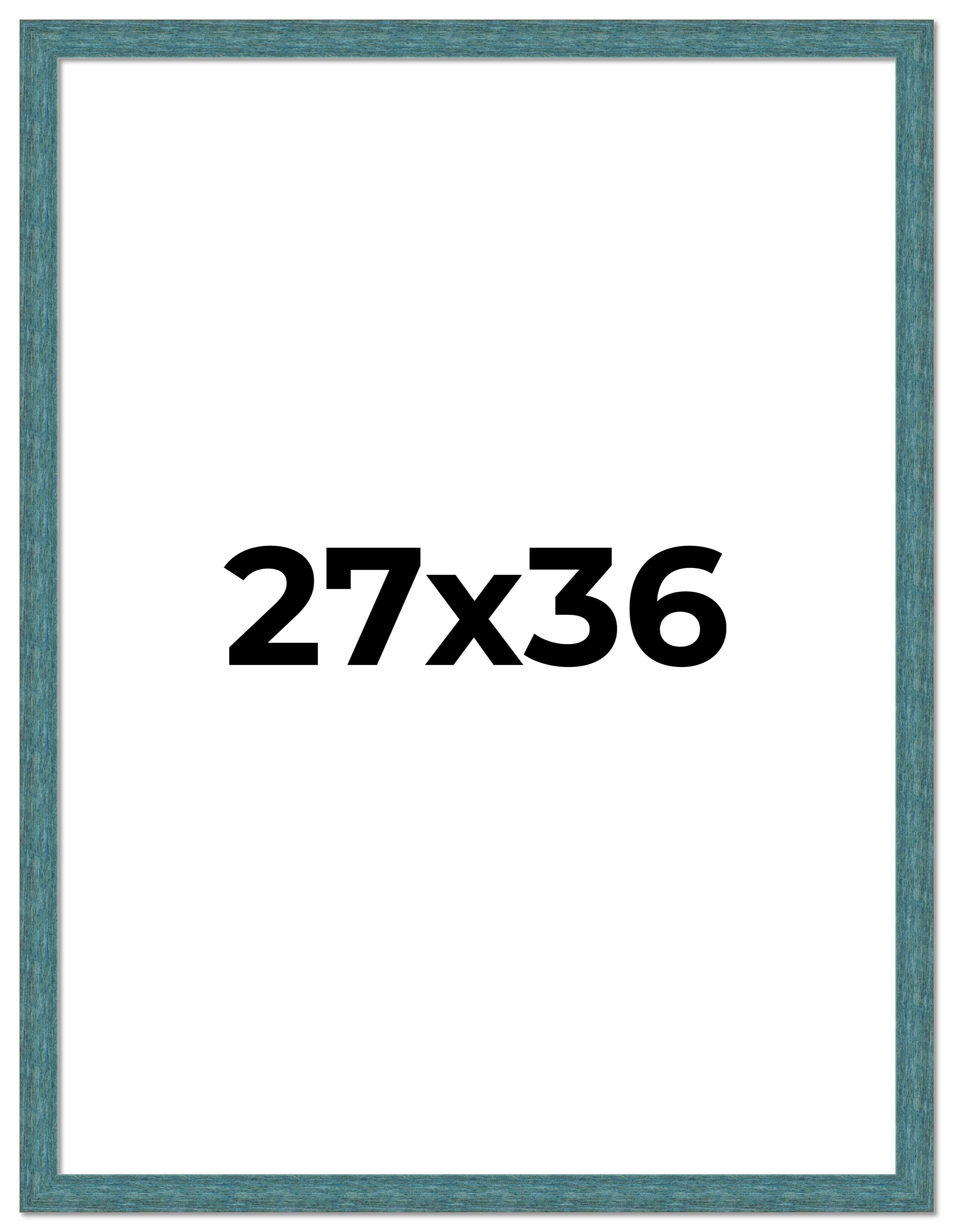 27x36 Frame Blue Rustic Barnwood Solid Wood Picture Frame Width 1.25 Inches | In main product image