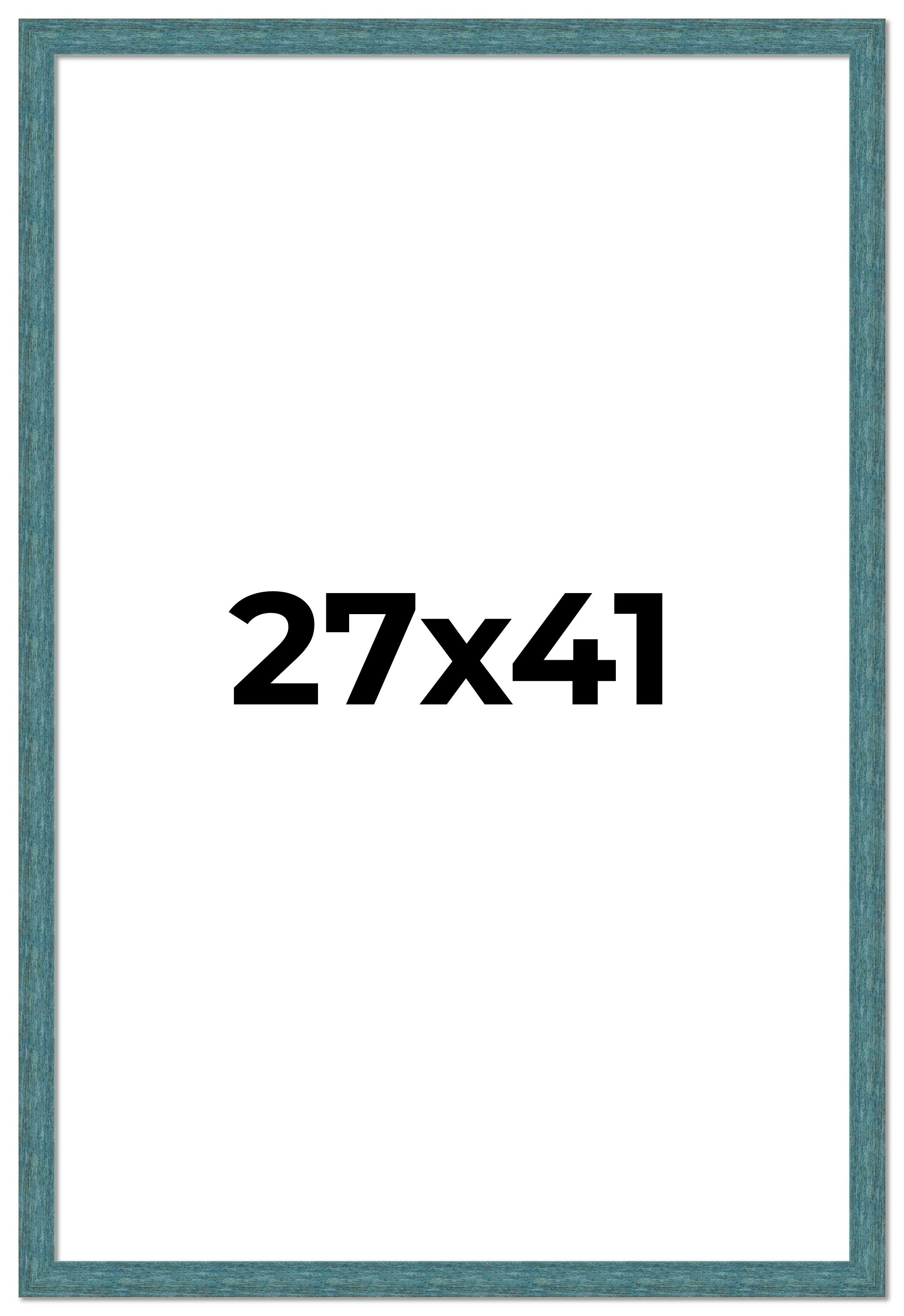 27x41 Frame Blue Rustic Barnwood Solid Wood Picture Frame Width 1.25 Inches | In main product image