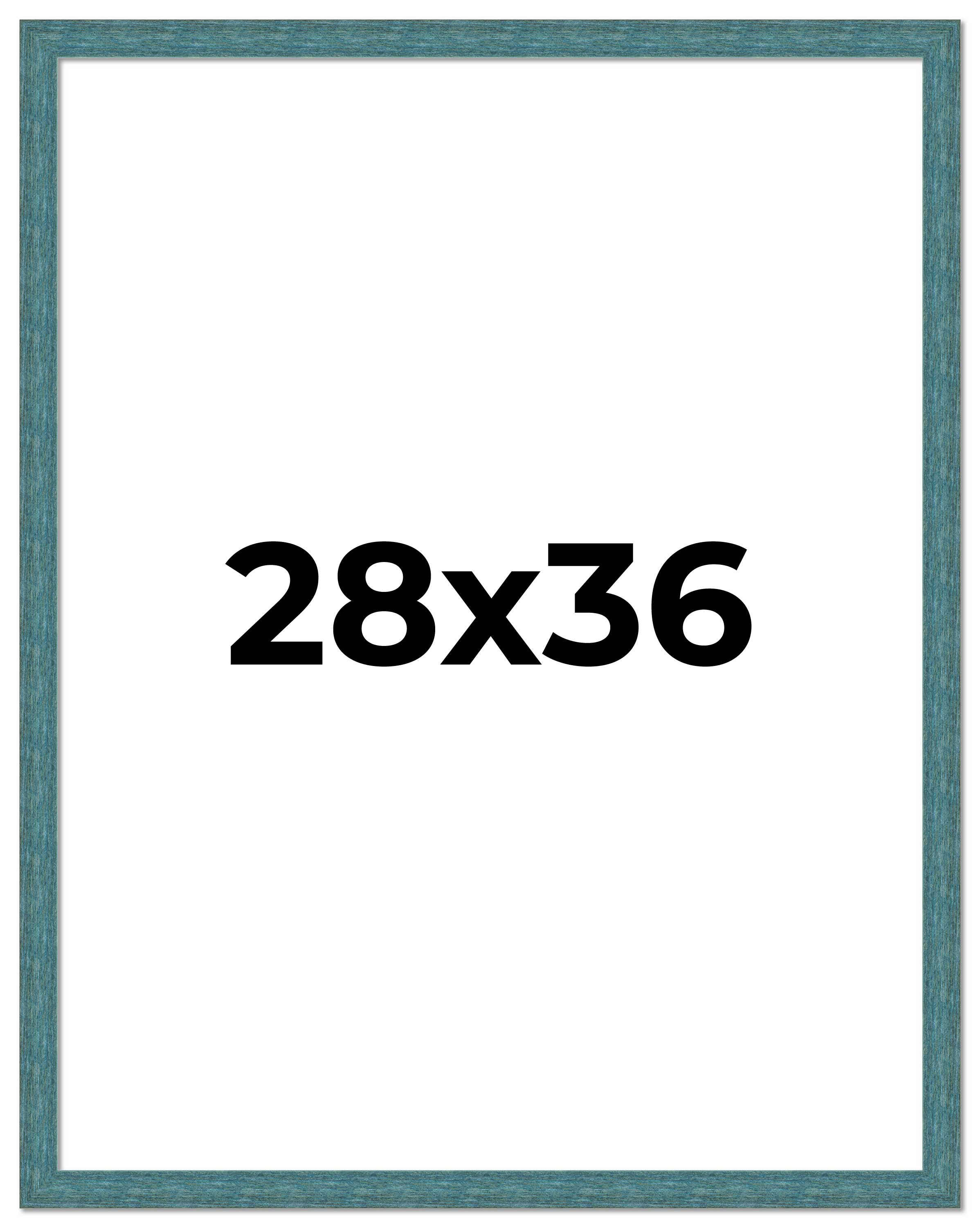 28x36 Frame Blue Rustic Barnwood Solid Wood Picture Frame Width 1.25 Inches | In main product image