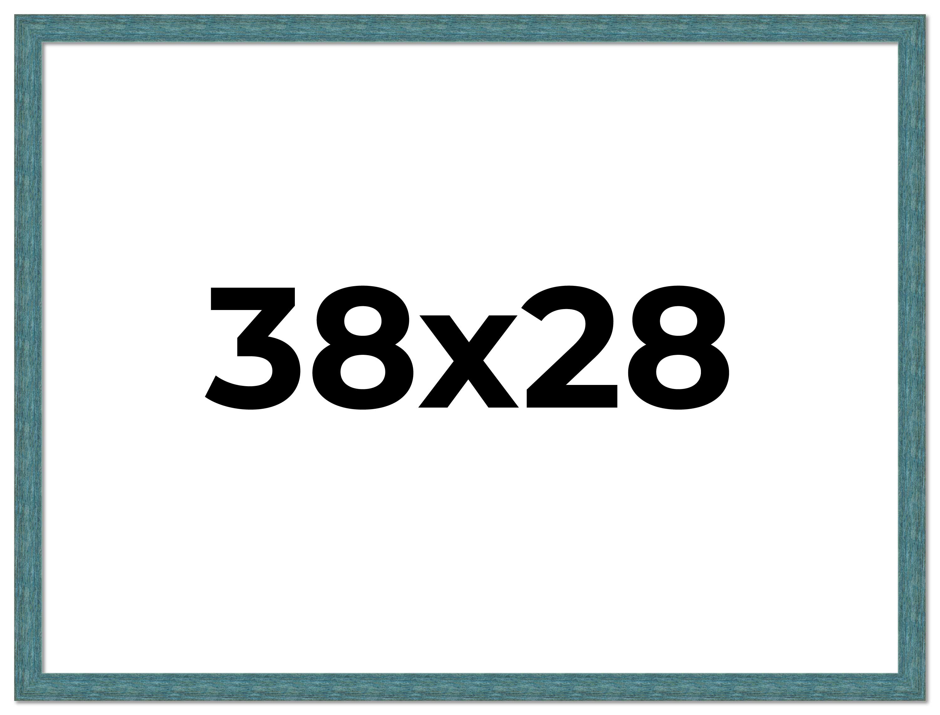 38x28 Frame Blue Rustic Barnwood Solid Wood Picture Frame Width 1.25 Inches | In main product image