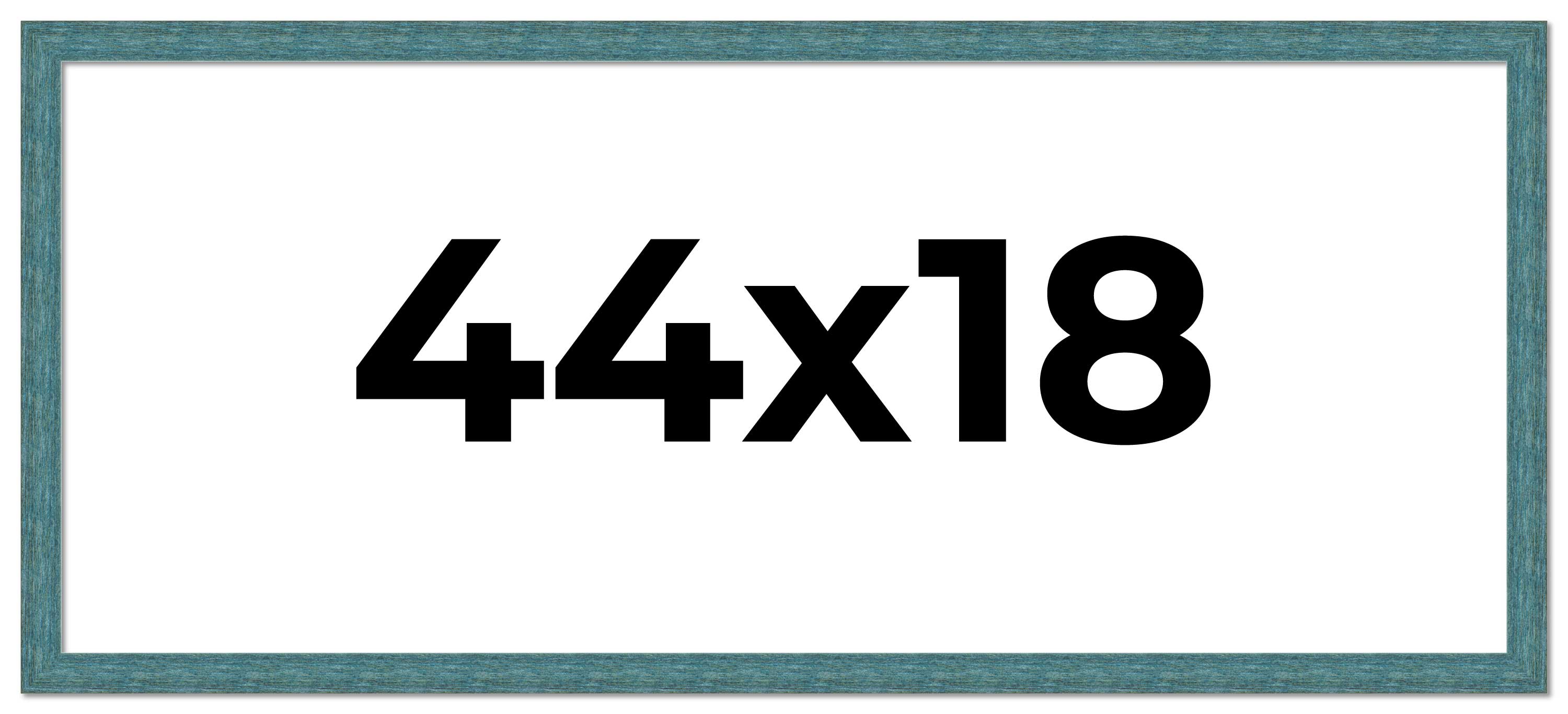 44×18 Frame Blue Rustic Barnwood Solid Wood Picture Frame Width 1.25 Inches | In
