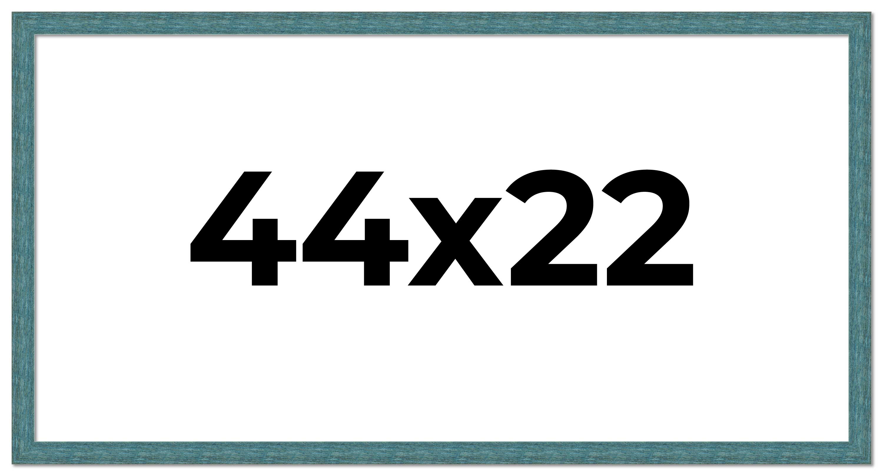 44×22 Frame Blue Rustic Barnwood Solid Wood Picture Frame Width 1.25 Inches | In