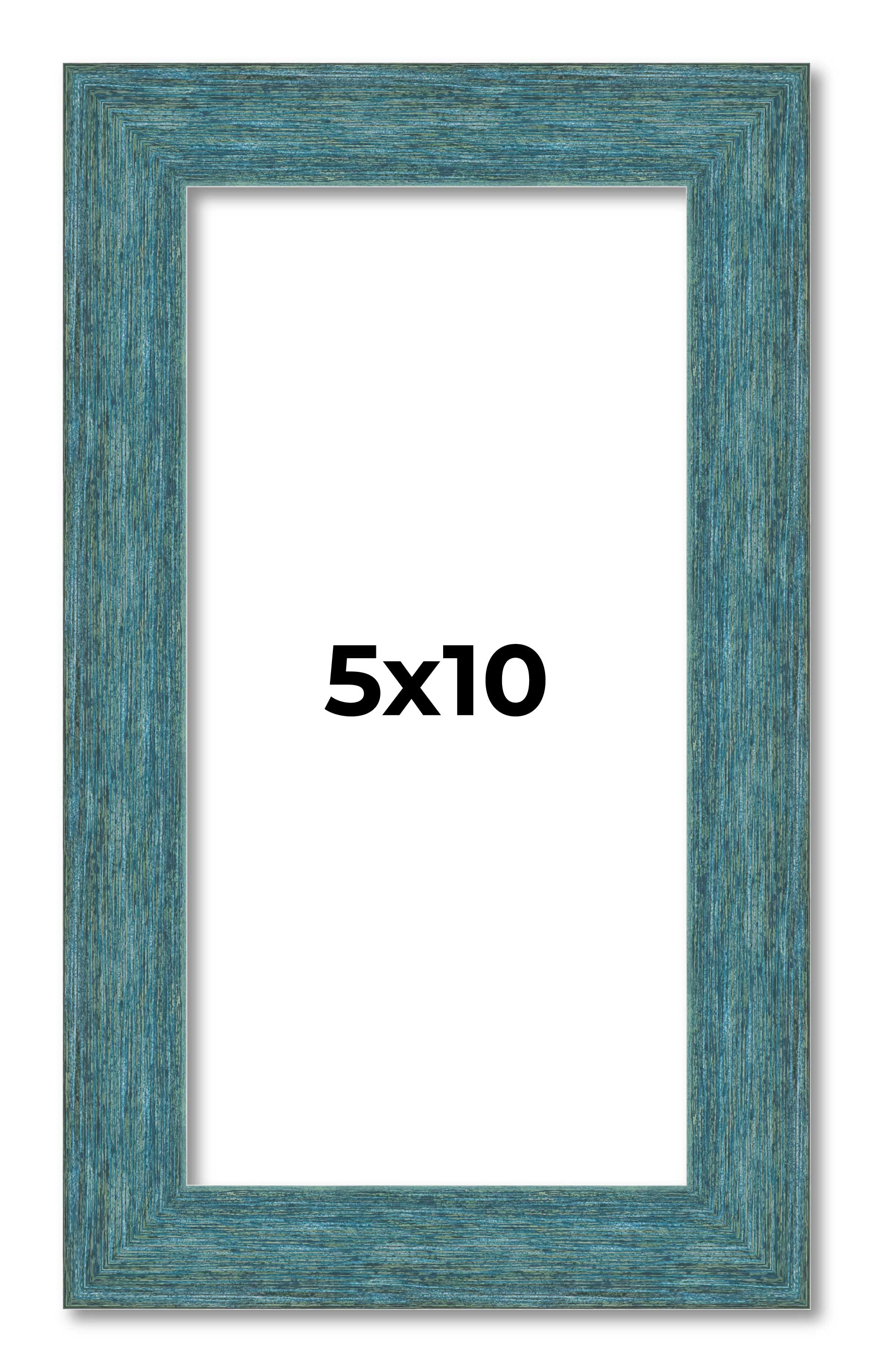 5×10 IN Frame Blue Rustic Barnwood Solid Wood Picture Frame Width 1.25 Inches |