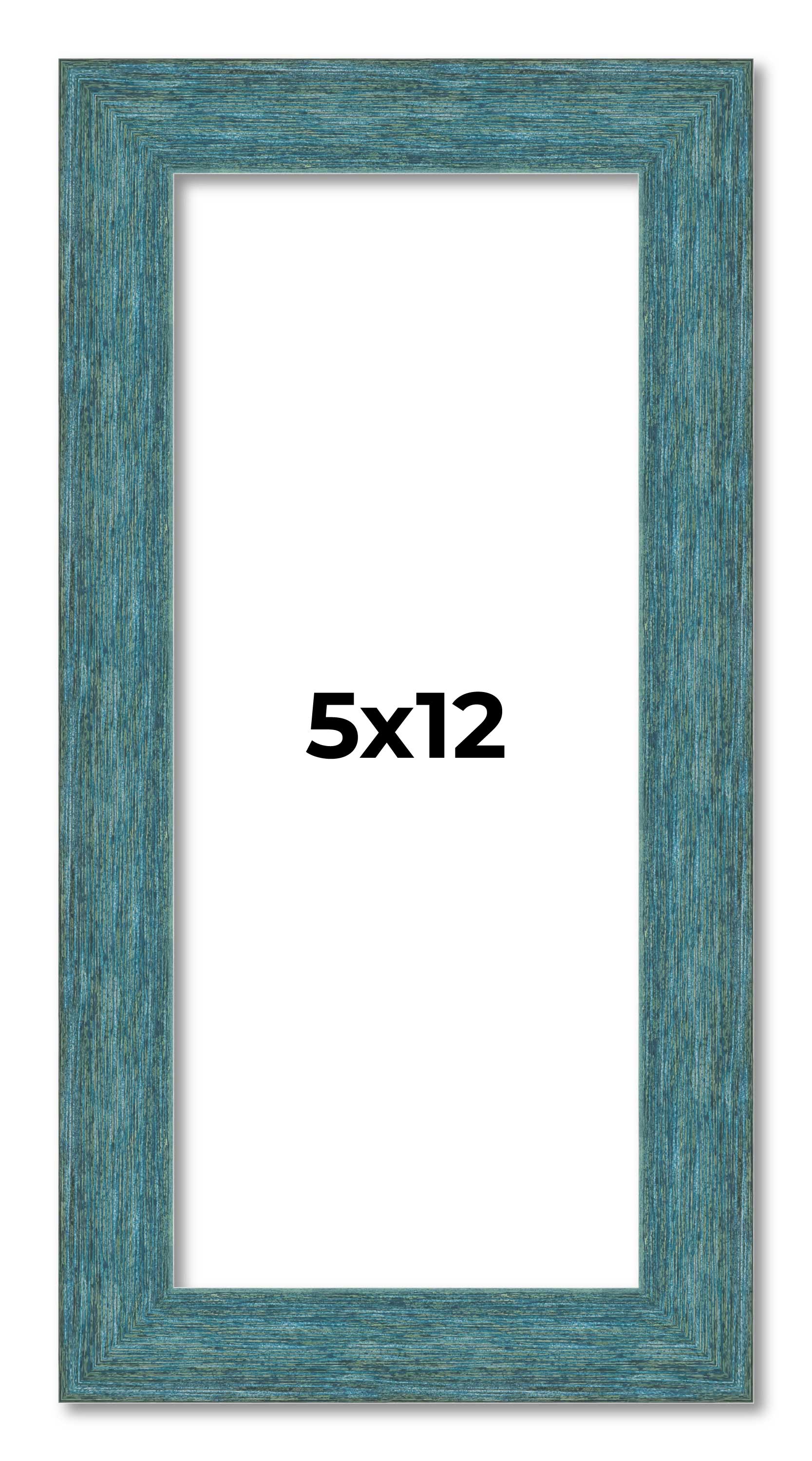 5x12 IN Frame Blue Rustic Barnwood Solid Wood Picture Frame Width 1.25 Inches main product image