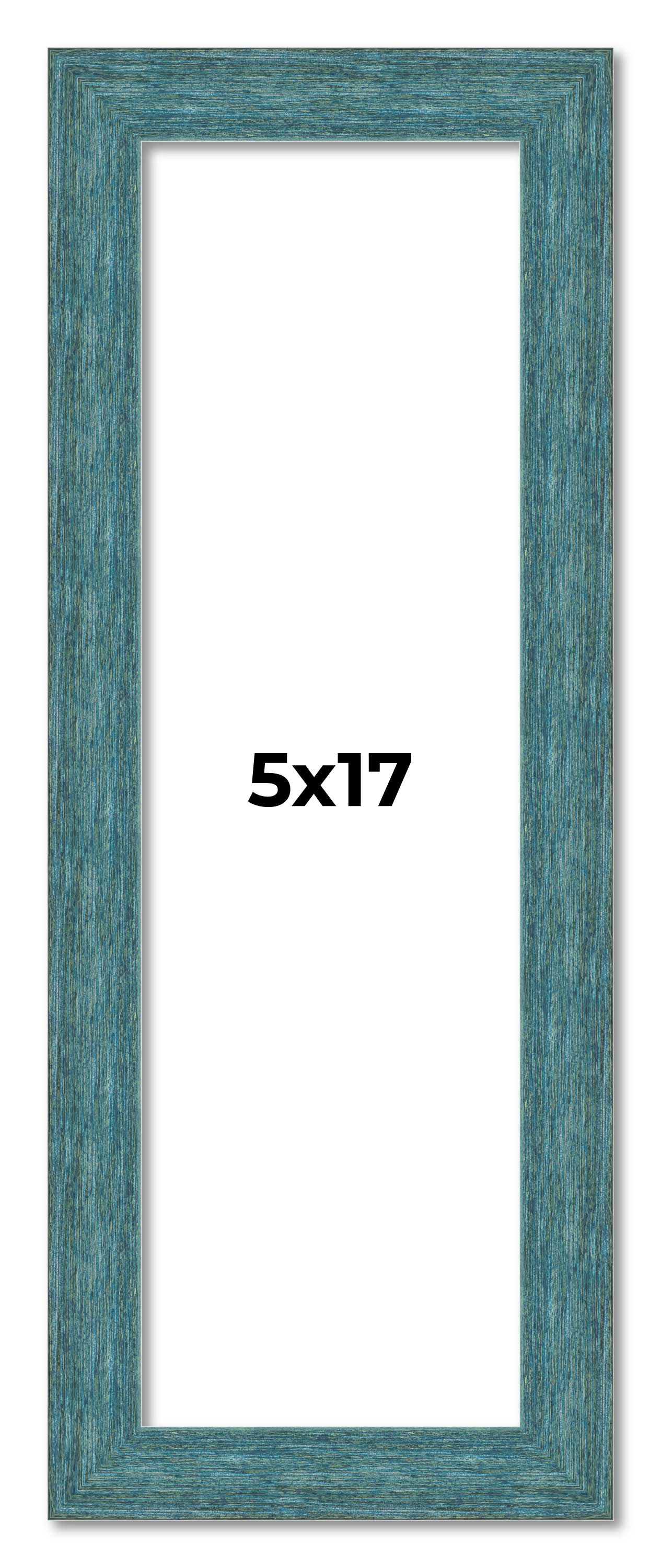 5x17 IN Frame Blue Rustic Barnwood Solid Wood Picture Frame Width 1.25 Inches main product image