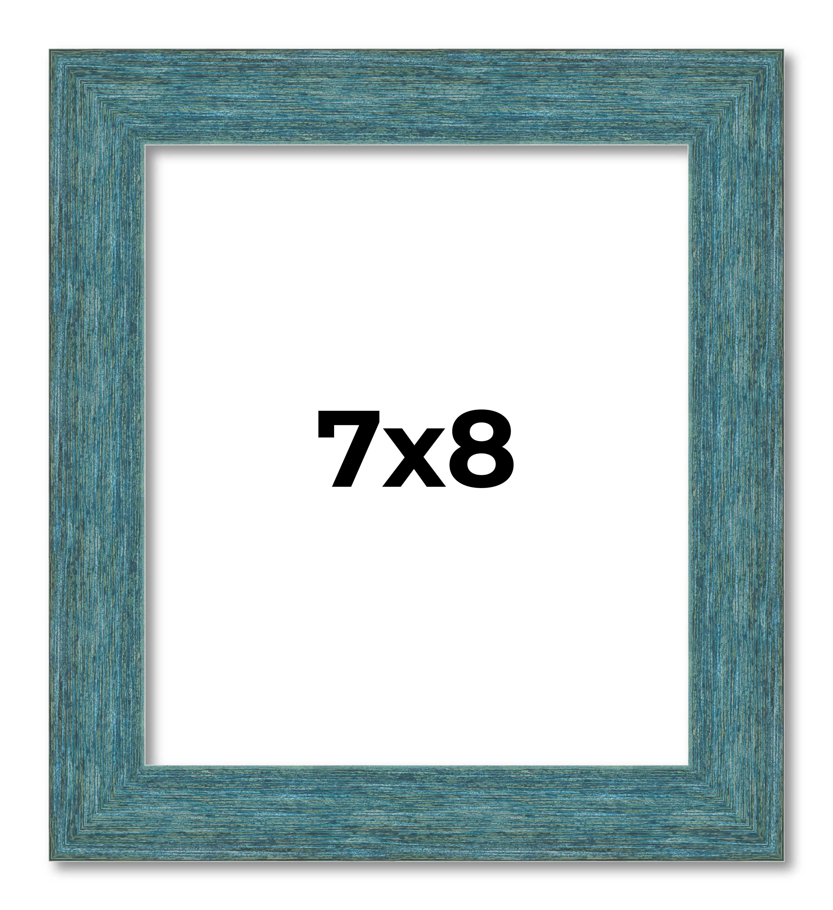 7x8 Frame Blue Rustic Barnwood Solid Wood Picture Frame Width 1.25 Inches | Inte main product image