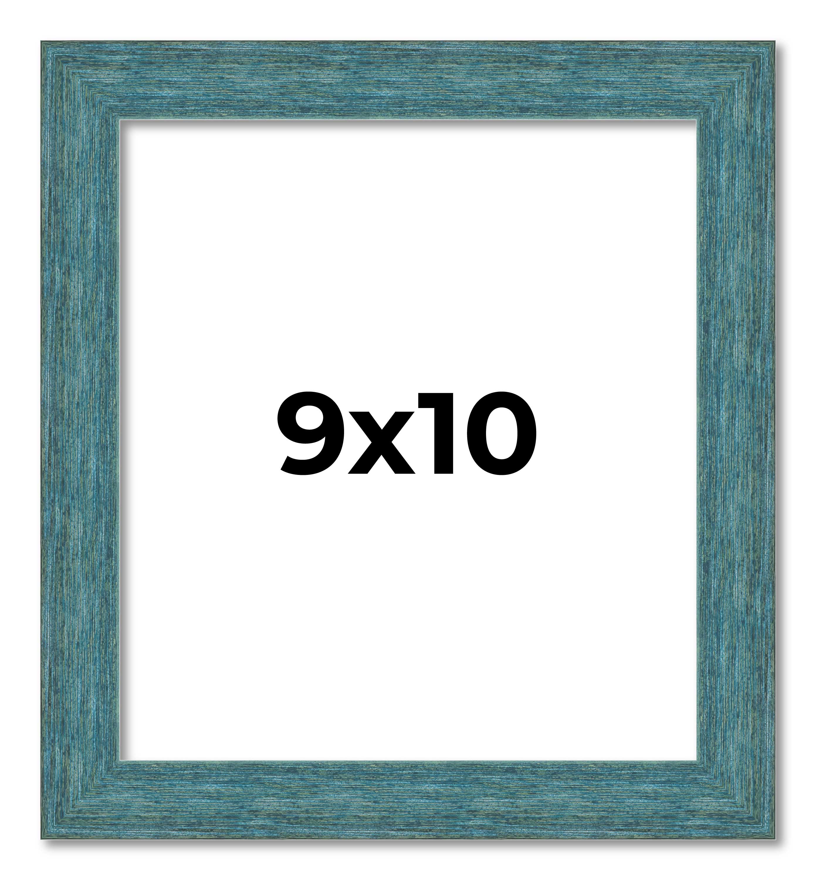 9x10 Frame Blue Rustic Barnwood Solid Wood Picture Frame Width 1.25 Inches | Int main product image