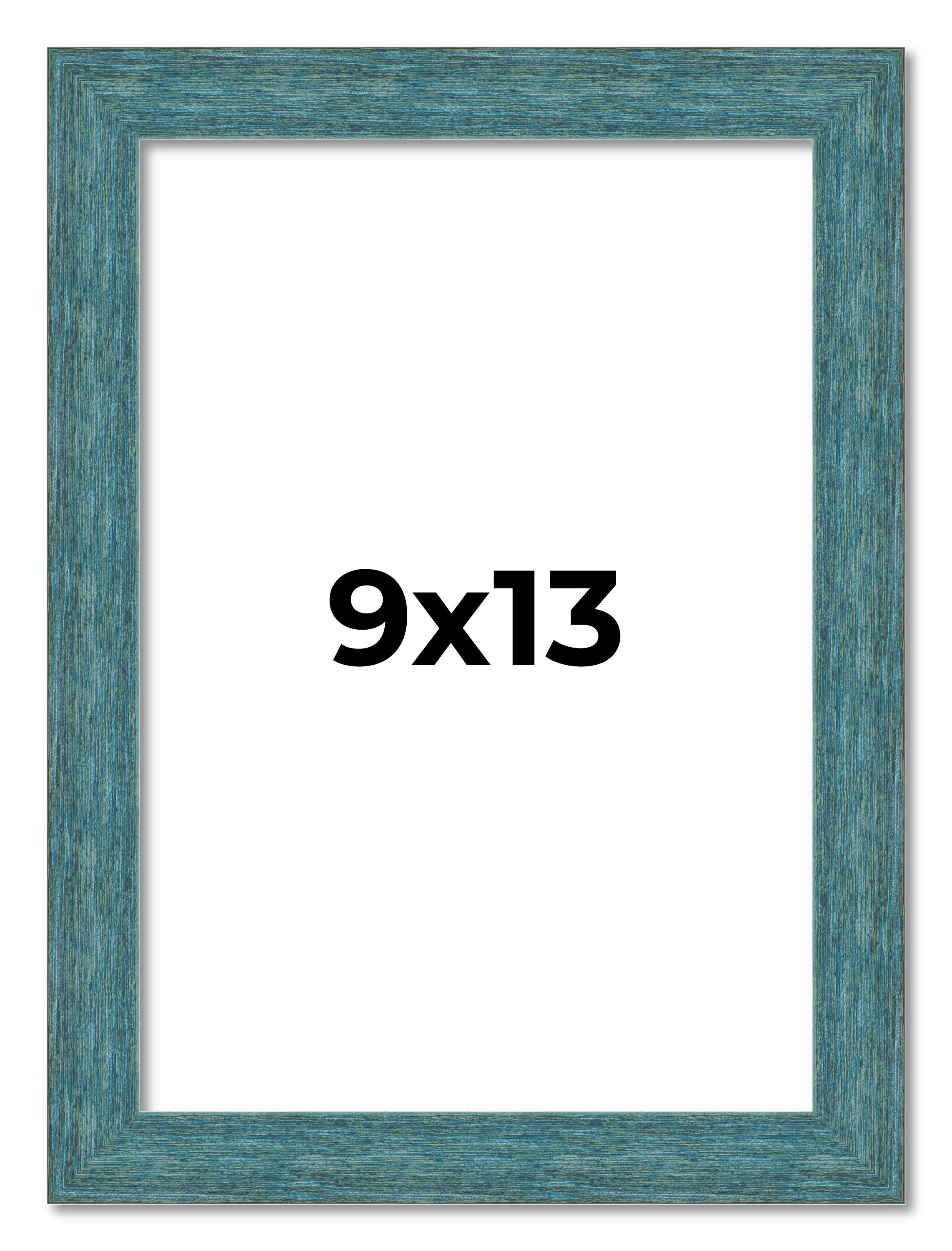 9x13 Frame Blue Rustic Barnwood Solid Wood Picture Frame Width 1.25 Inches | Int main product image