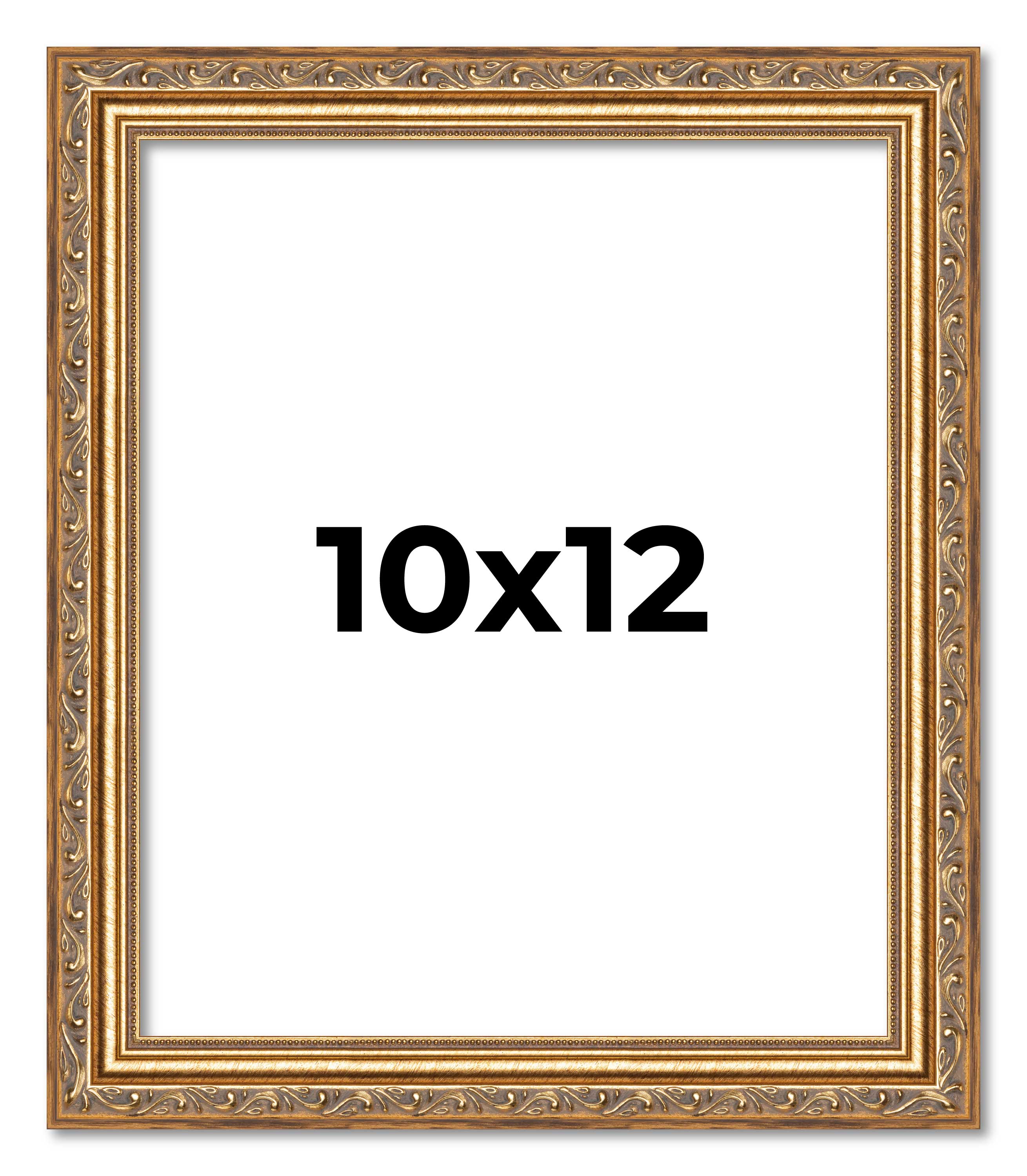 10x12 Frame Gold Solid Wood Picture Frame Width 1.25 Inches | Interior Frame Dep main product image