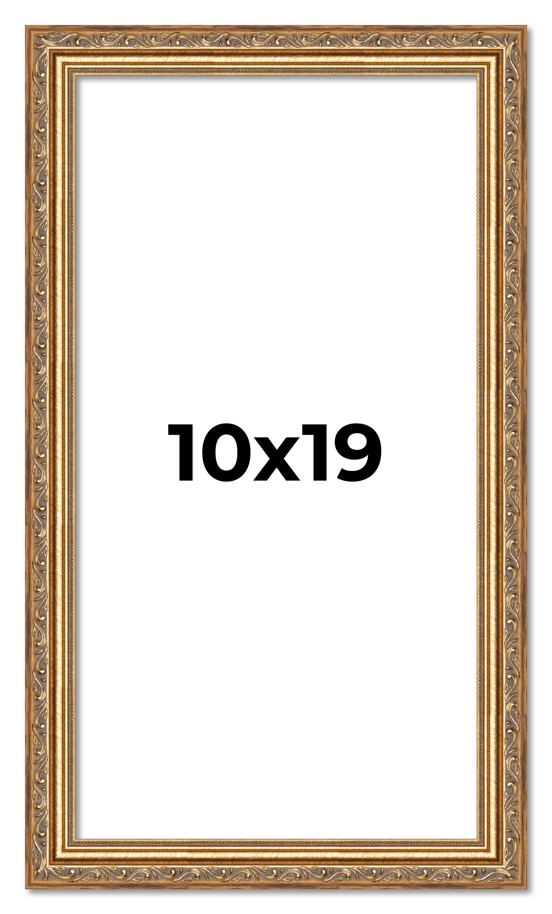 10x19 Frame Gold Solid Wood Picture Frame Width 1.25 Inches | Interior Frame Dep main product image