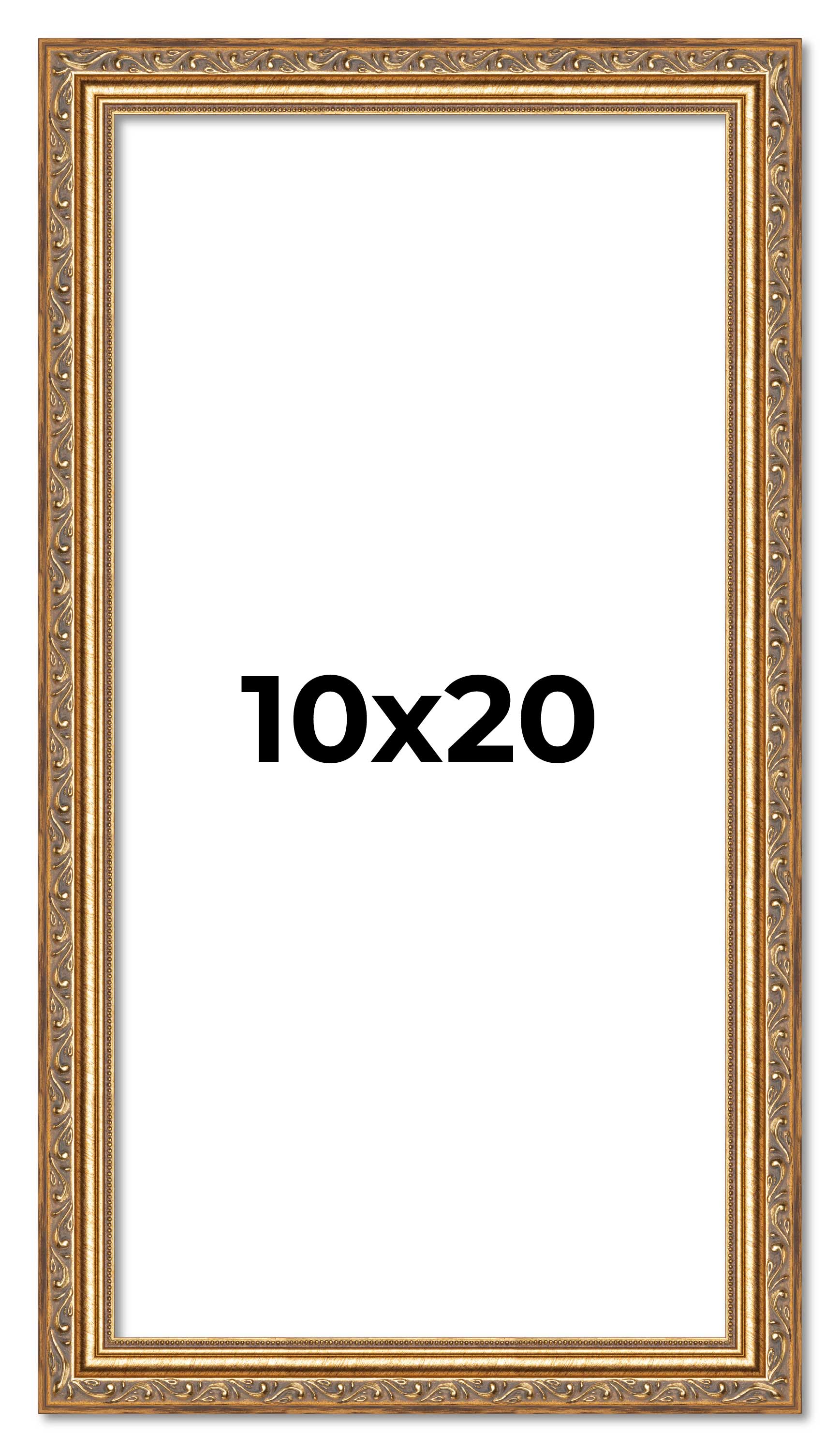 10x20 Frame Gold Solid Wood Picture Frame Width 1.25 Inches | Interior Frame Dep main product image
