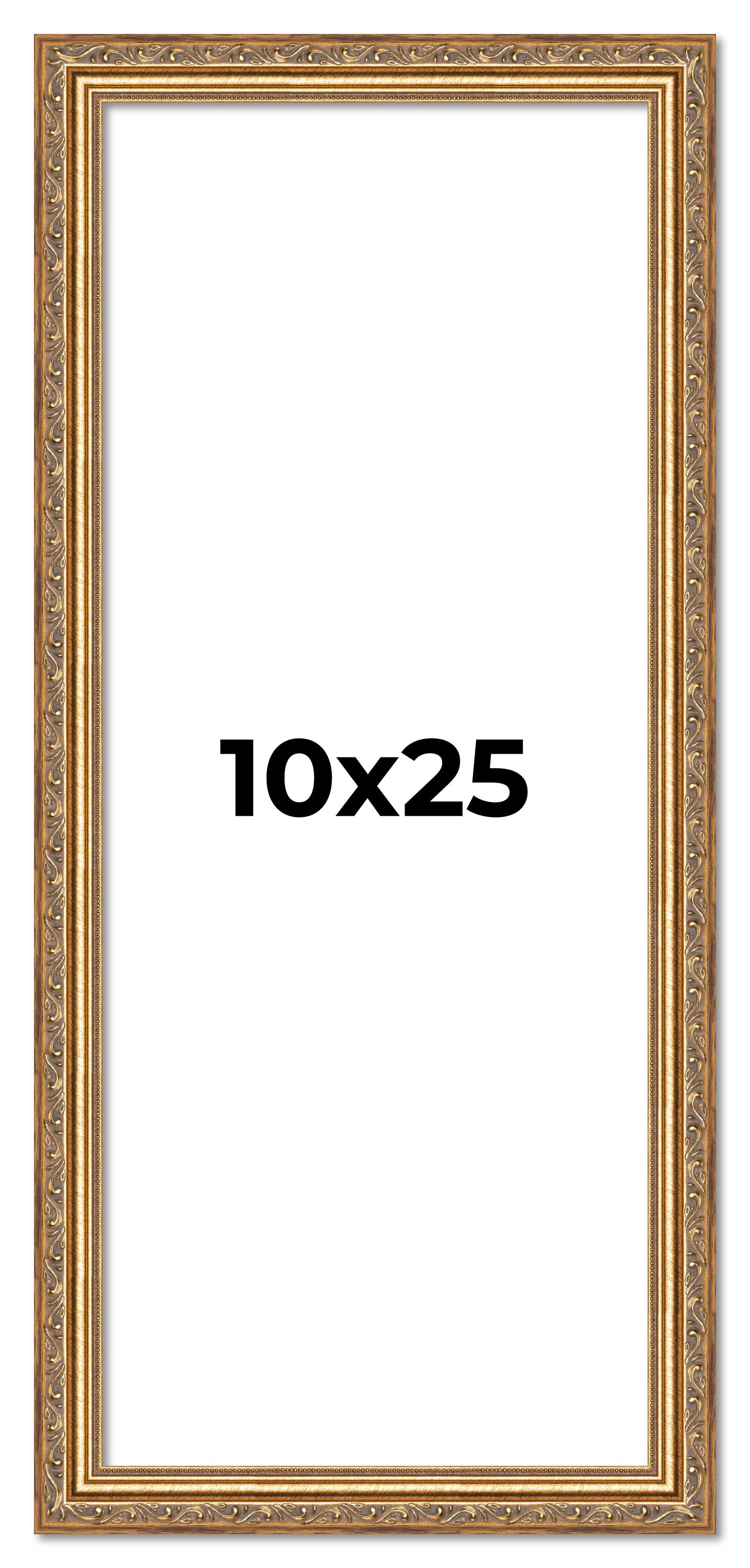 10x25 Frame Gold Solid Wood Picture Frame Width 1.25 Inches | Interior Frame Dep main product image