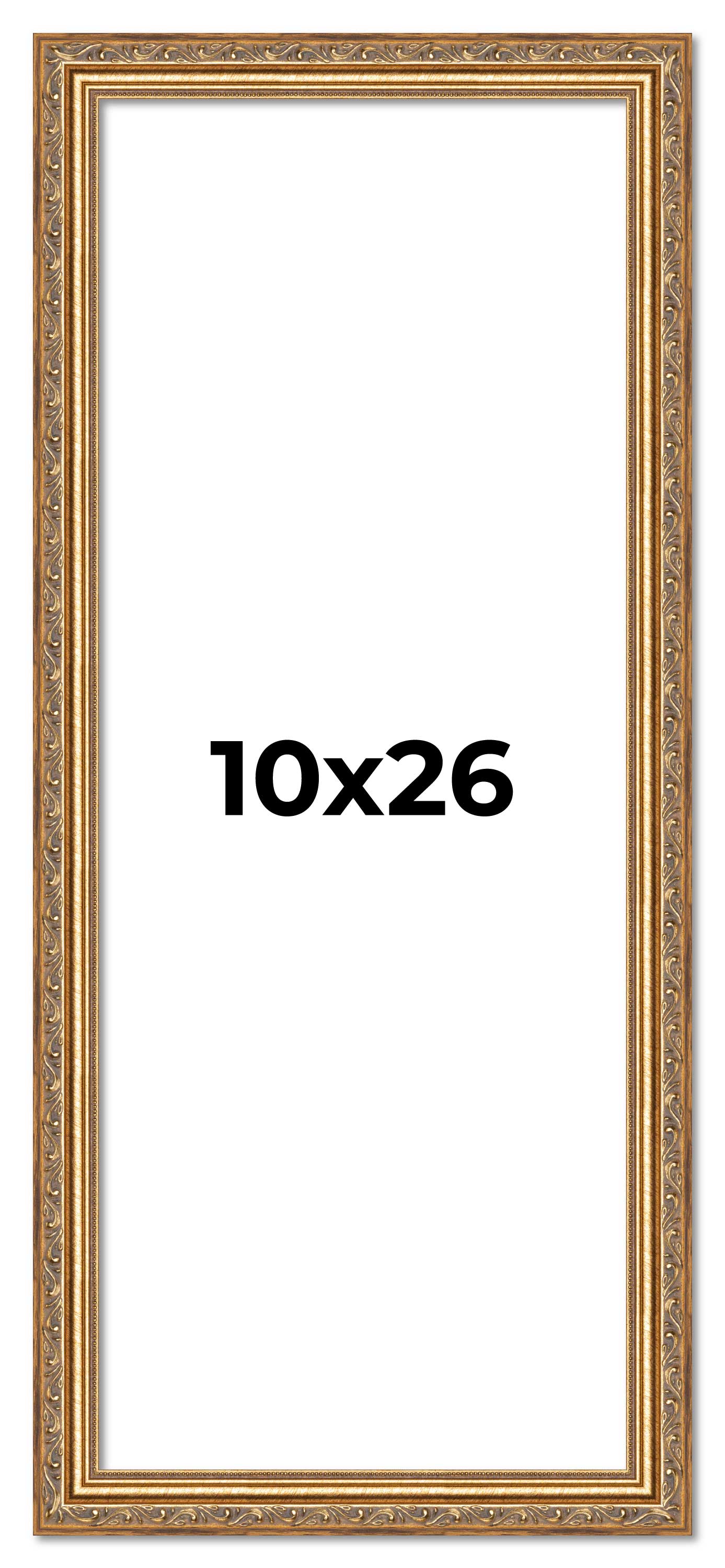 10x26 Frame Gold Solid Wood Picture Frame Width 1.25 Inches | Interior Frame Dep main product image