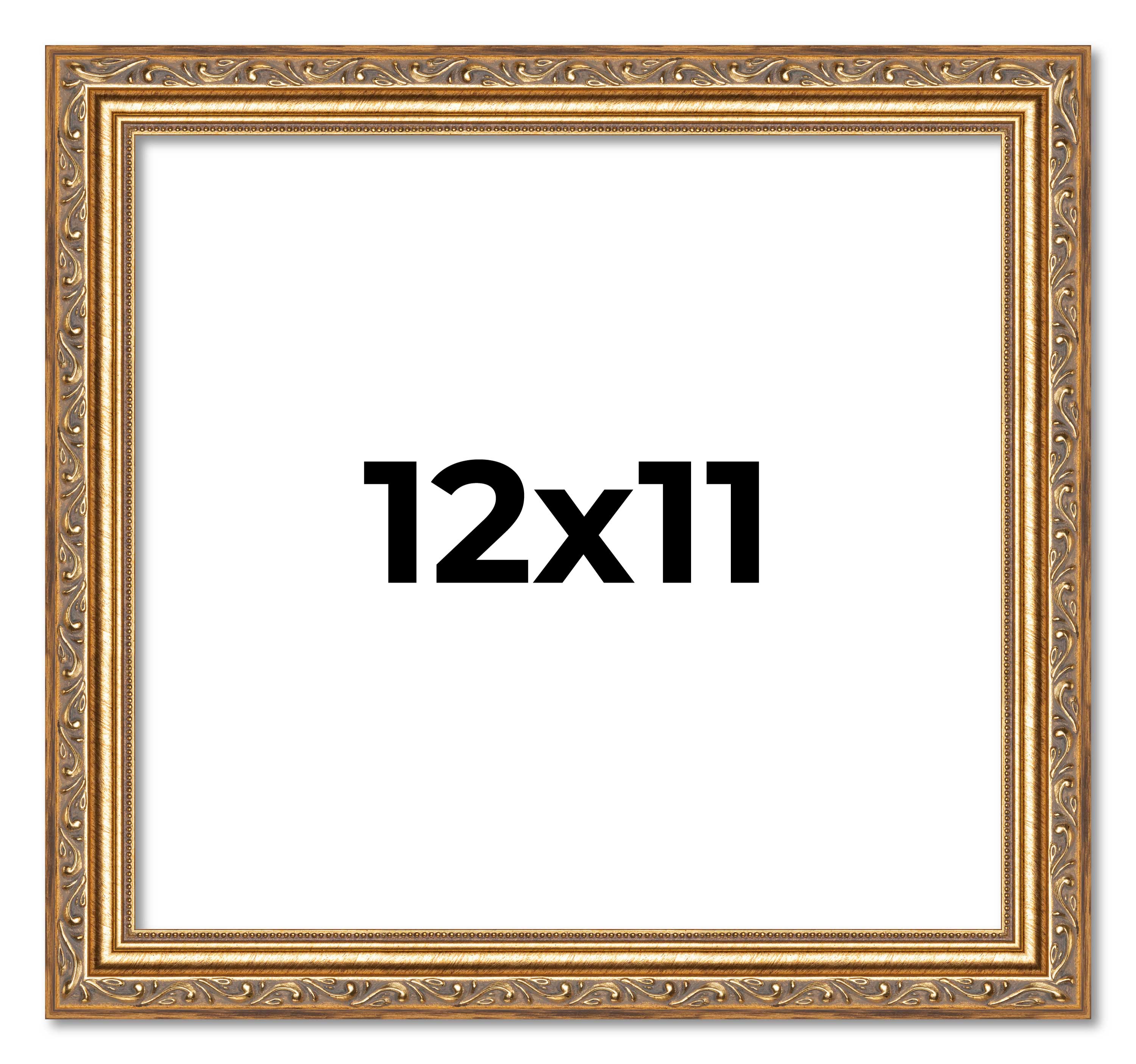 12x11 Frame Gold Solid Wood Picture Frame Width 1.25 Inches | Interior Frame Dep main product image