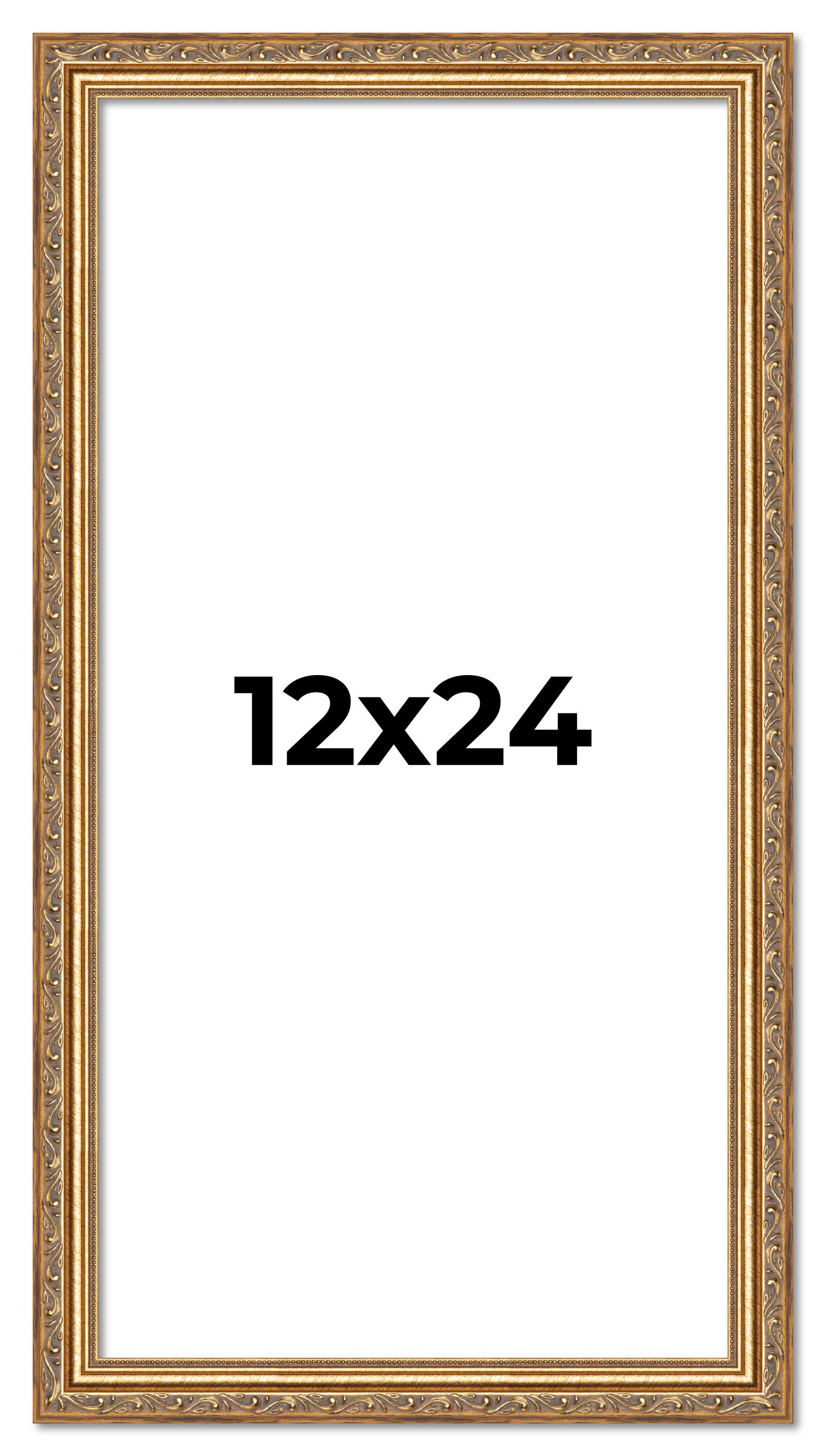 12x24 Frame Gold Solid Wood Picture Frame Width 1.25 Inches | Interior Frame Dep main product image